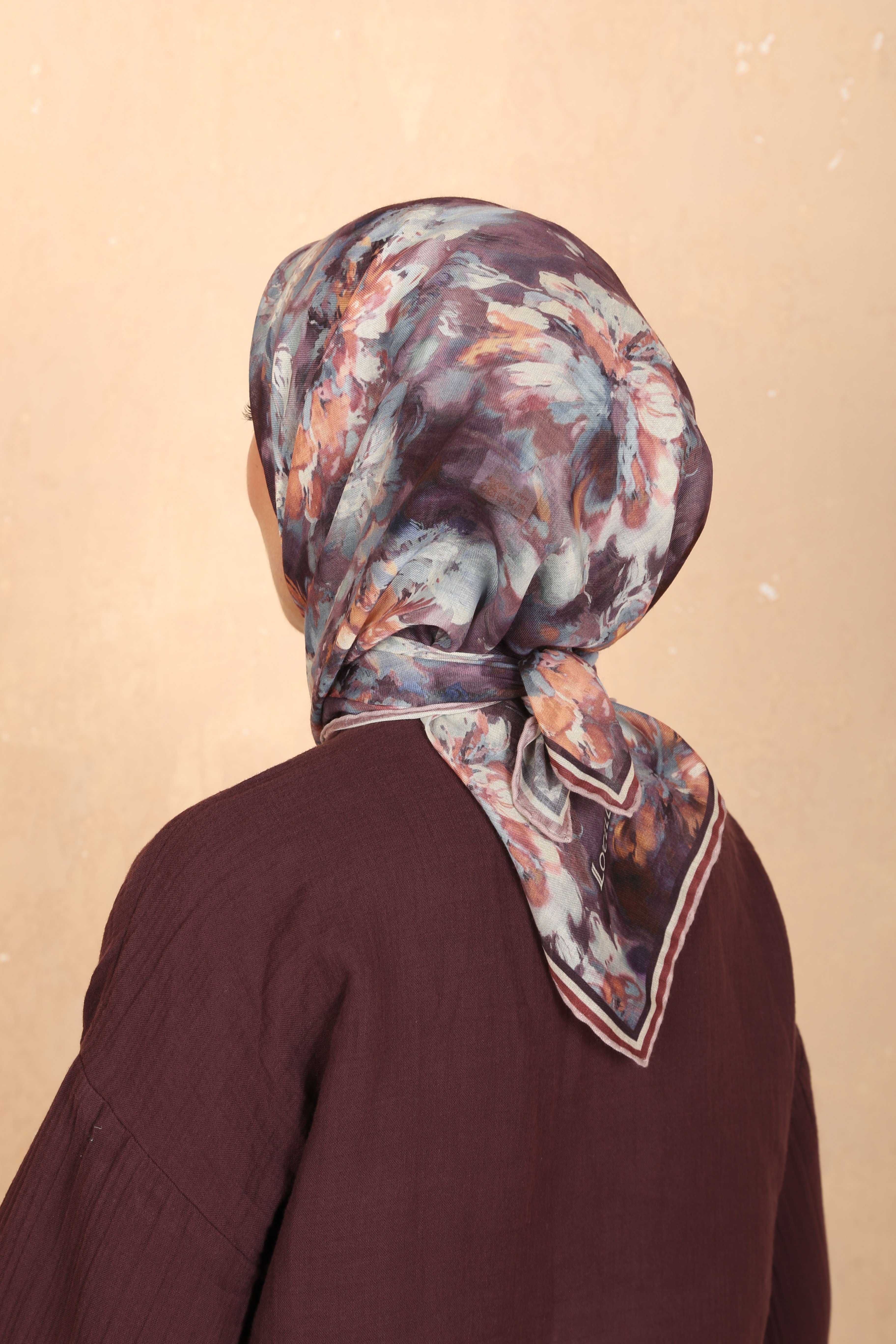 Locella Soft Pamuk Eşarp-Mürdüm