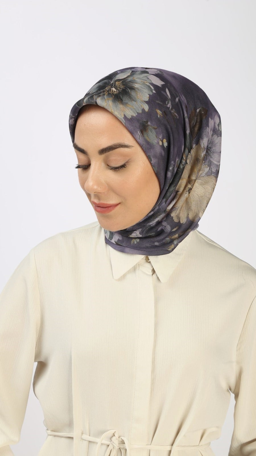 Locella Soft Pamuk Eşarp Mor