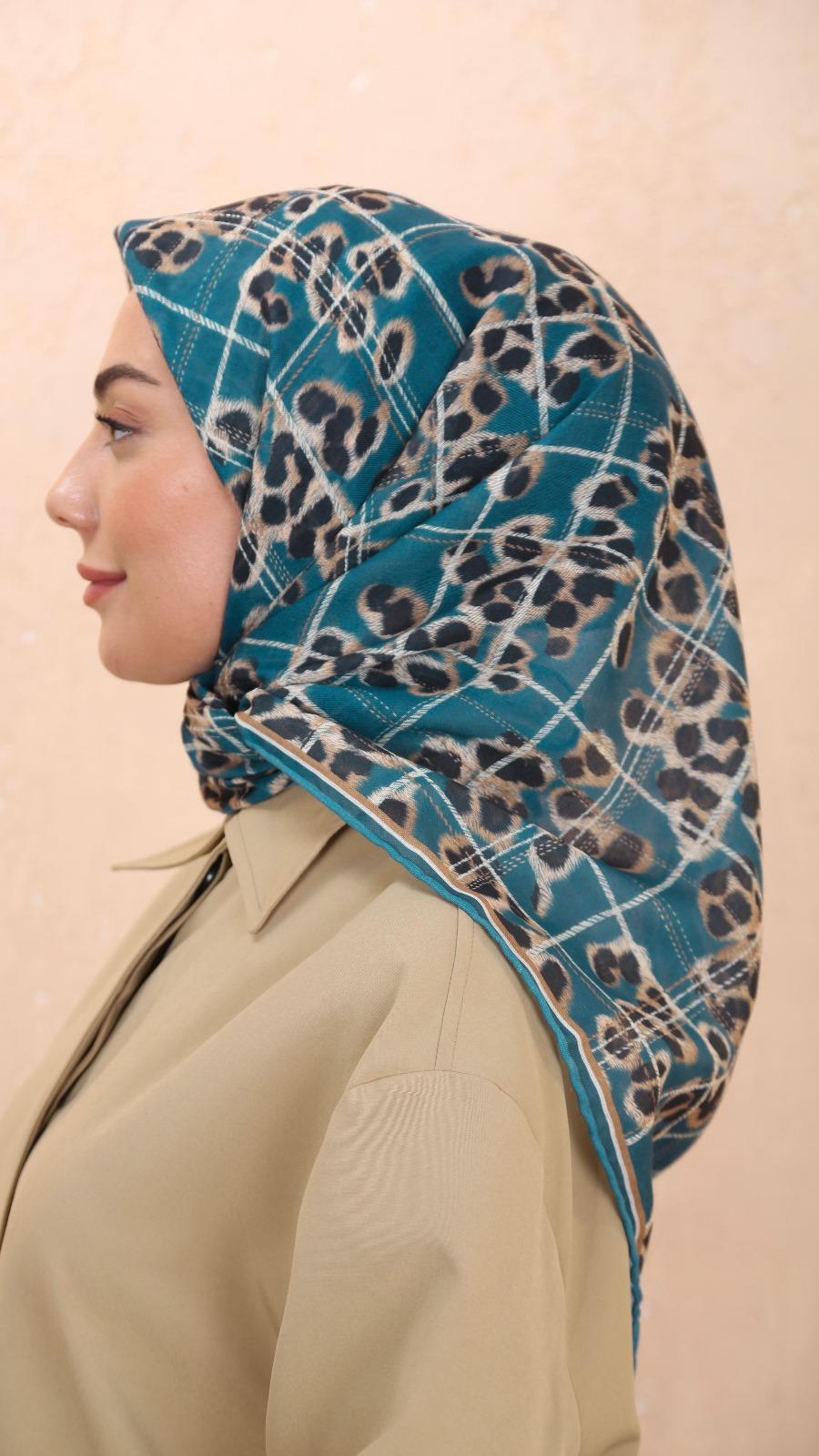 Locella Soft Pamuk Eşarp Petrol Mavi-12