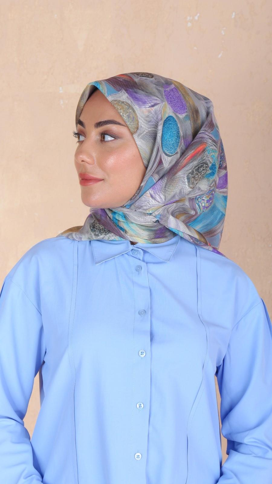 Locella Soft Pamuk Eşarp Turkuaz-7