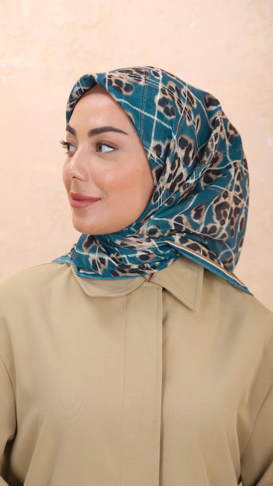 Locella Soft Pamuk Eşarp Petrol Mavi-12