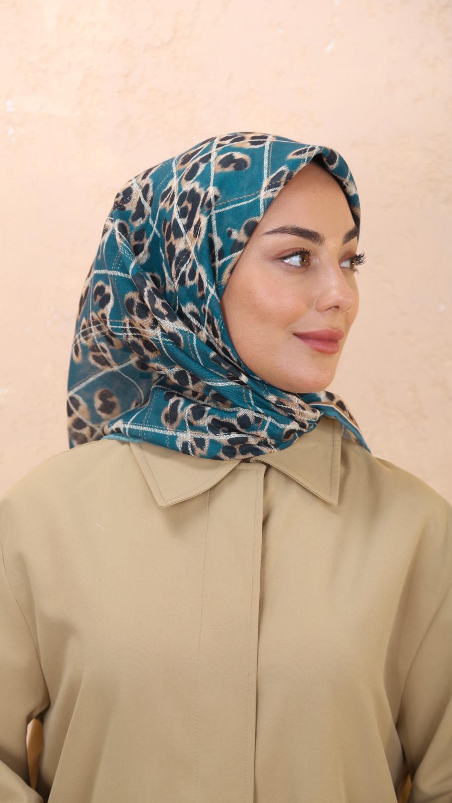 Locella Soft Pamuk Eşarp Petrol Mavi-12