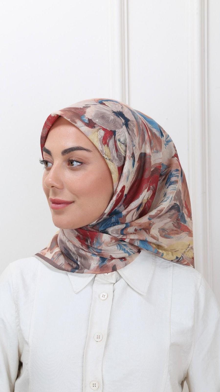 Locella Soft Pamuk Eşarp Çikolata Kahve-6