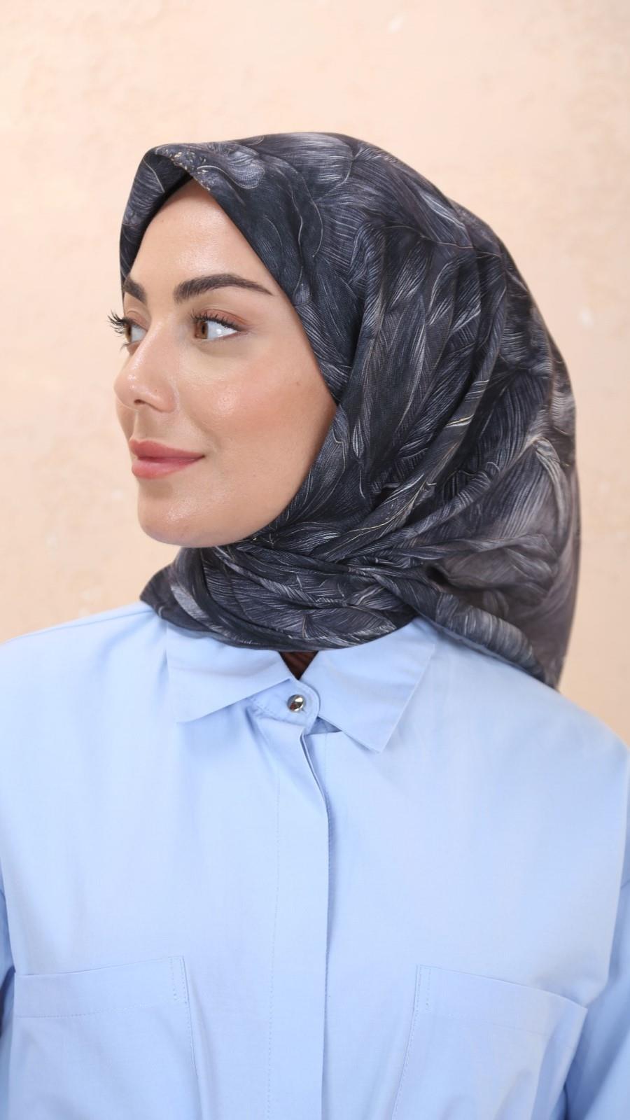 Locella Soft Pamuk Eşarp Antrasit-2