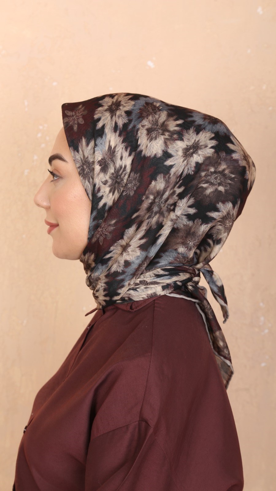 Locella Soft Pamuk Eşarp Kahve
