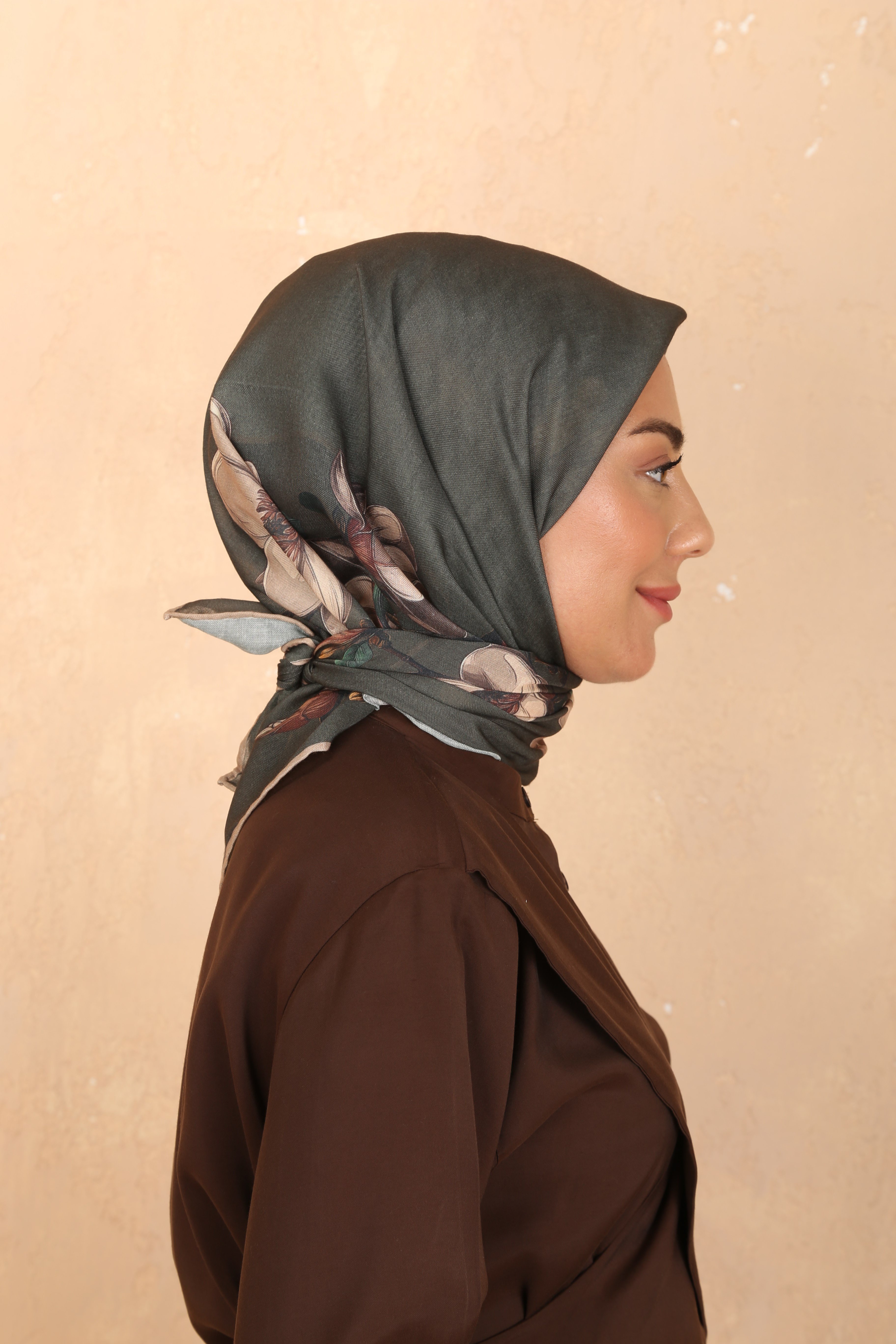 Locella Soft Pamuk Eşarp-Haki Yeşili