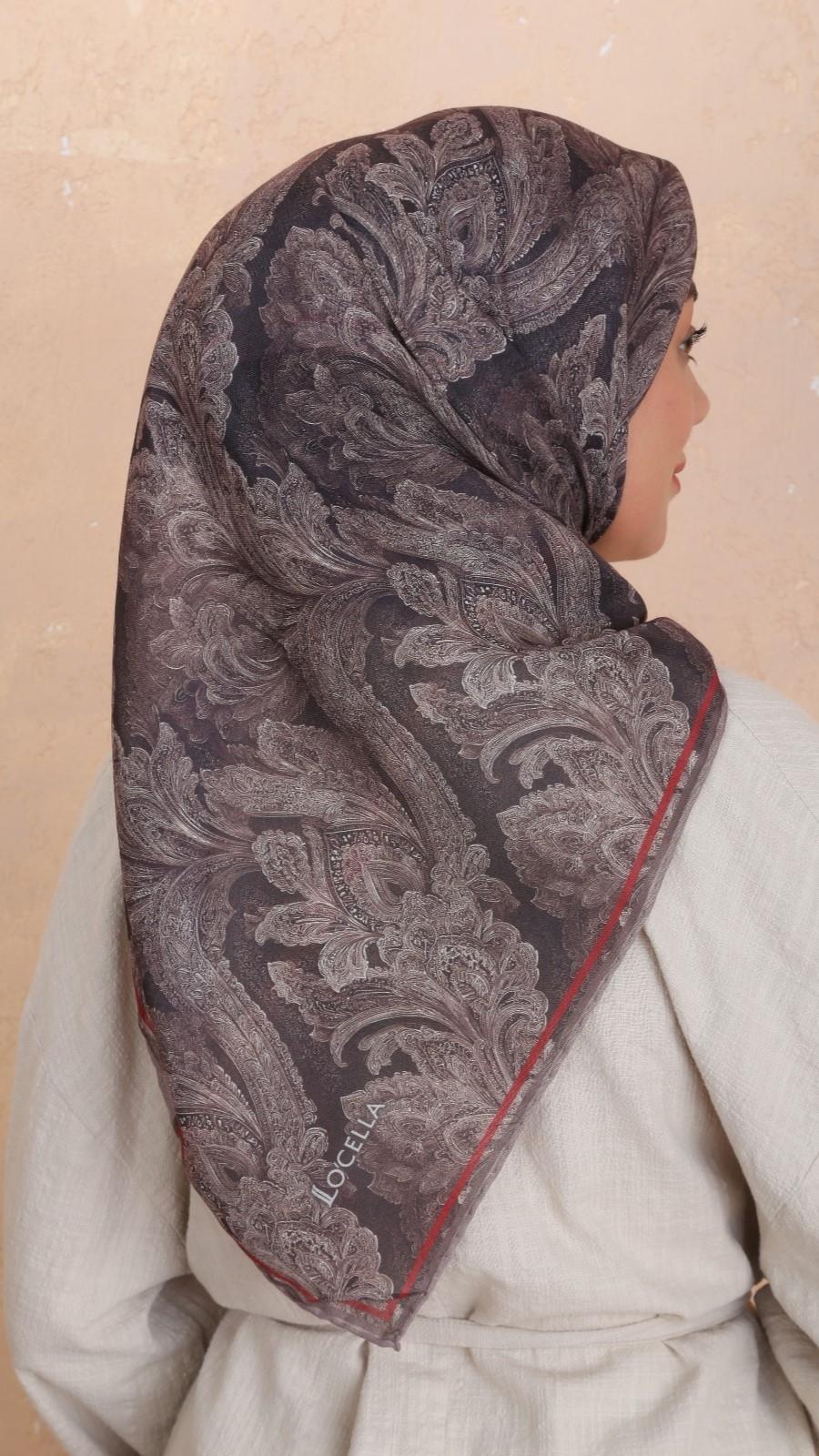 Locella Soft Pamuk Eşarp Kahve-8