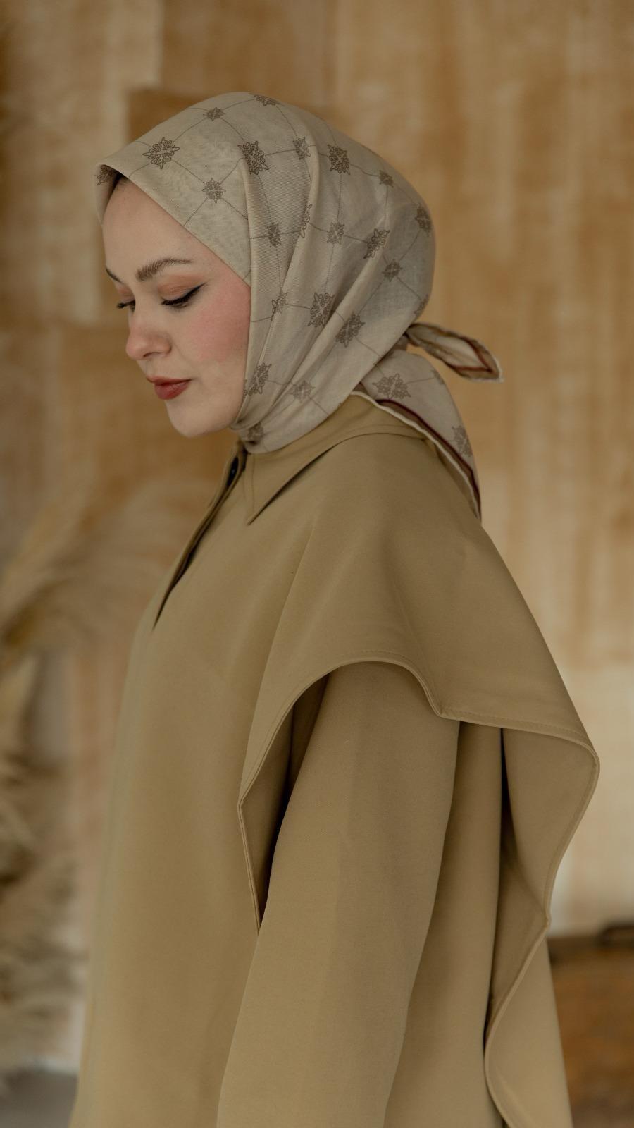 Locella Soft Pamuk Eşarp Bej-8