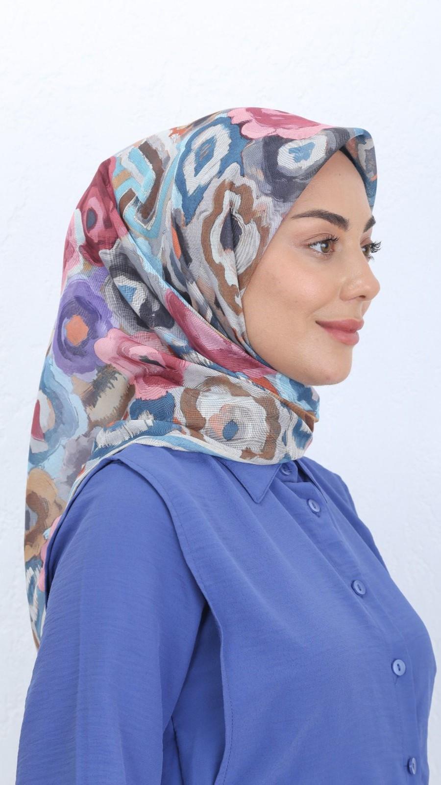 Locella Soft Pamuk Eşarp Açık Gri-8