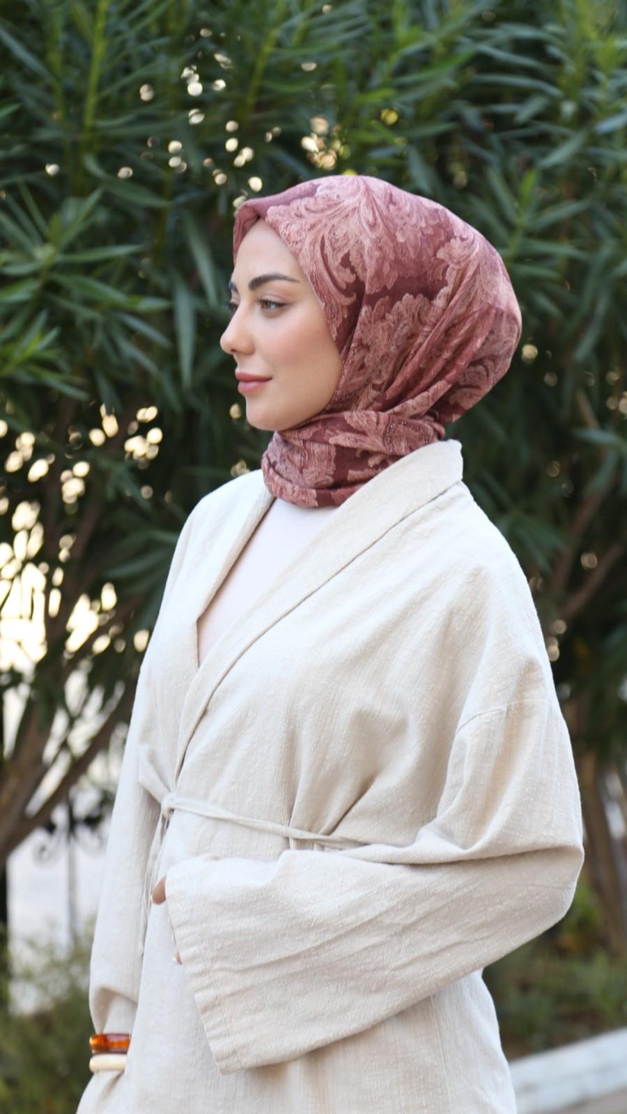 Locella Soft Pamuk Eşarp Kiremit-9