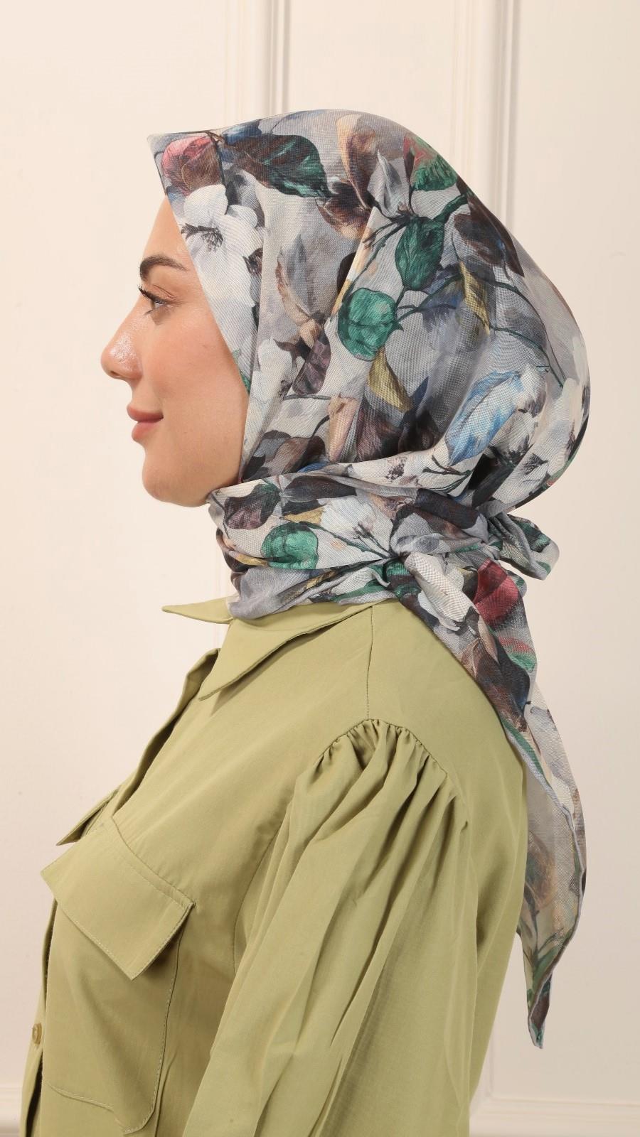 Locella Soft Pamuk Eşarp Canlı Yeşil-3