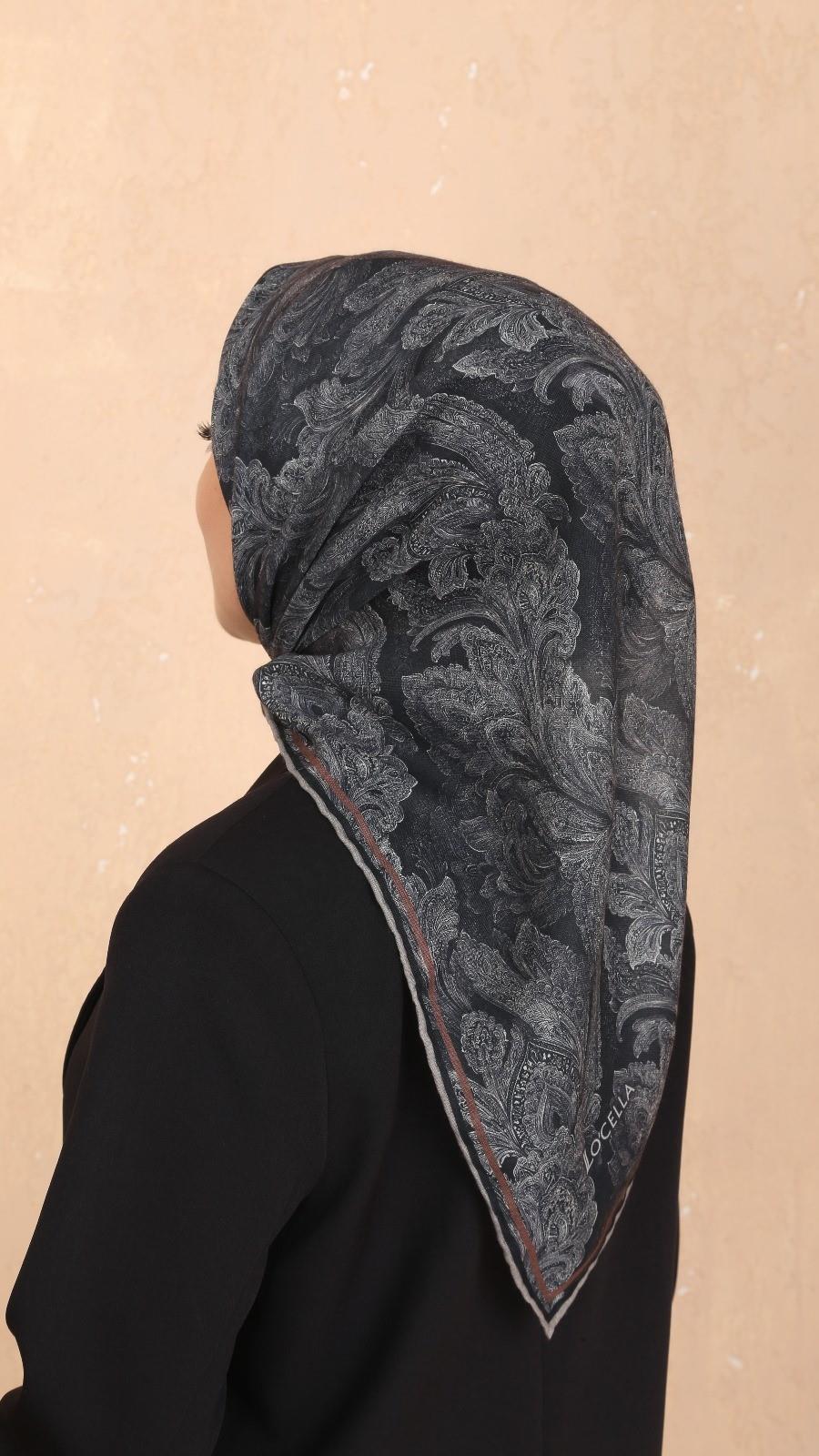 Locella Soft Pamuk Eşarp Siyah-15