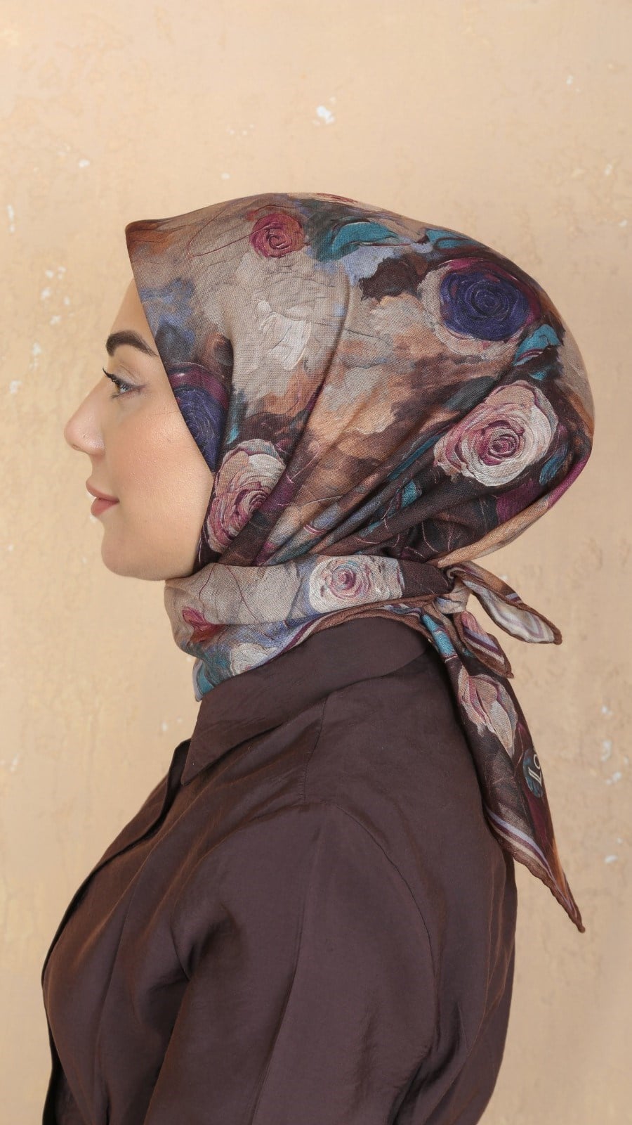 Locella Soft Pamuk Eşarp Kahve