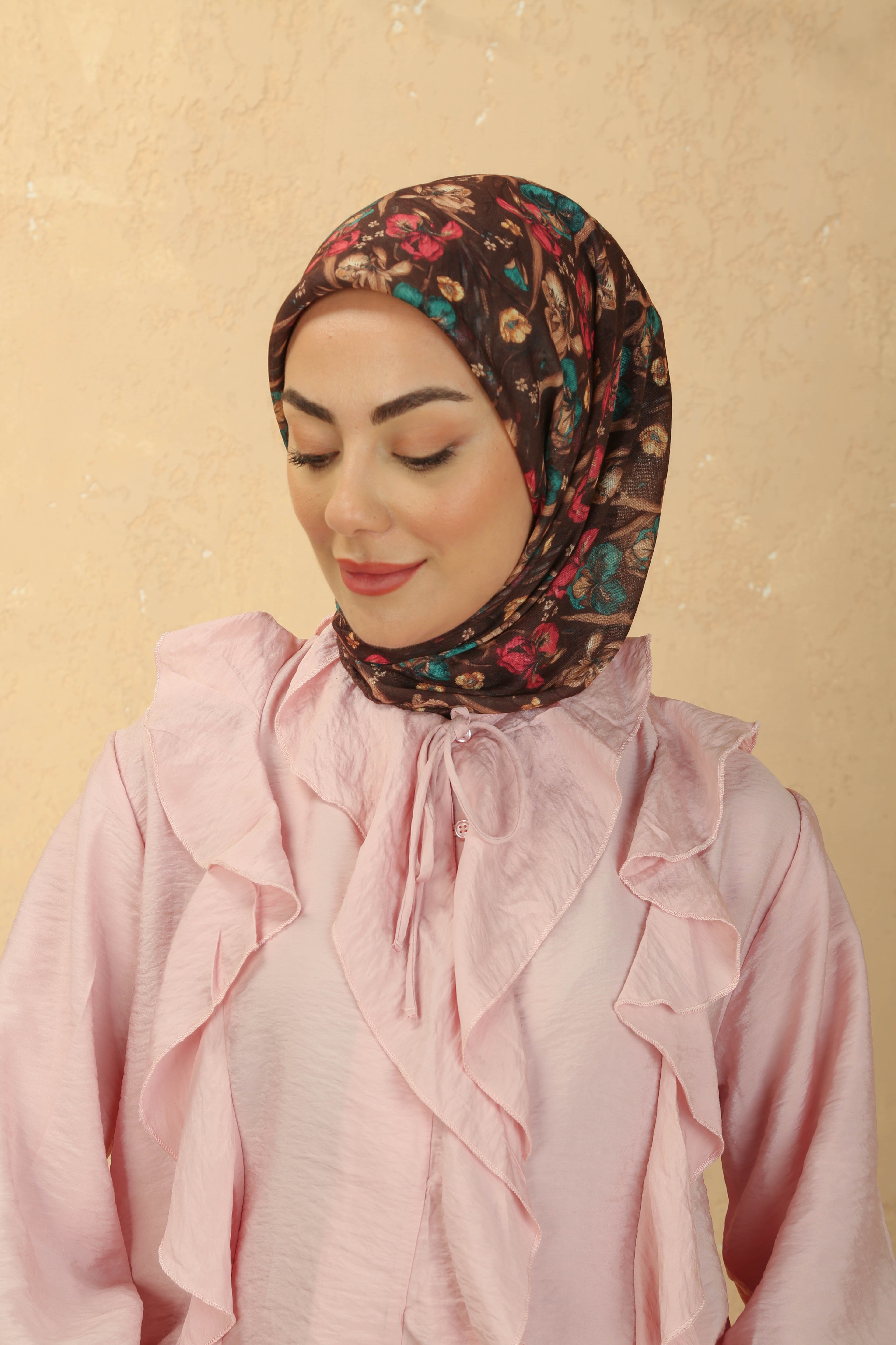 Locella Soft Pamuk Eşarp Koyu Kahve