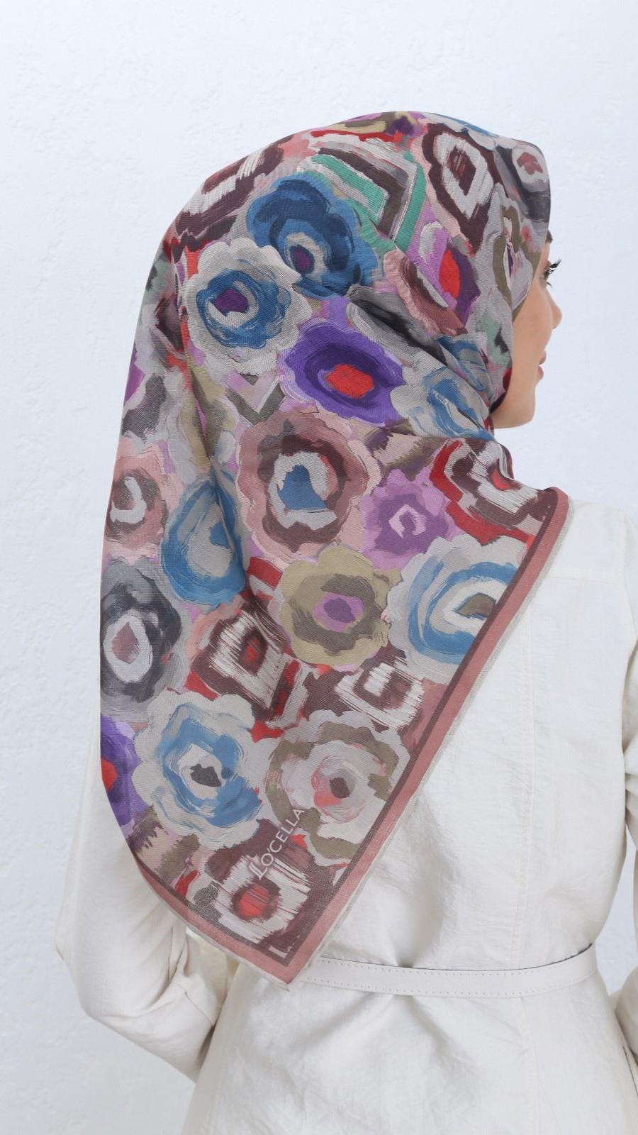 Locella Soft Pamuk Eşarp Pembe-12