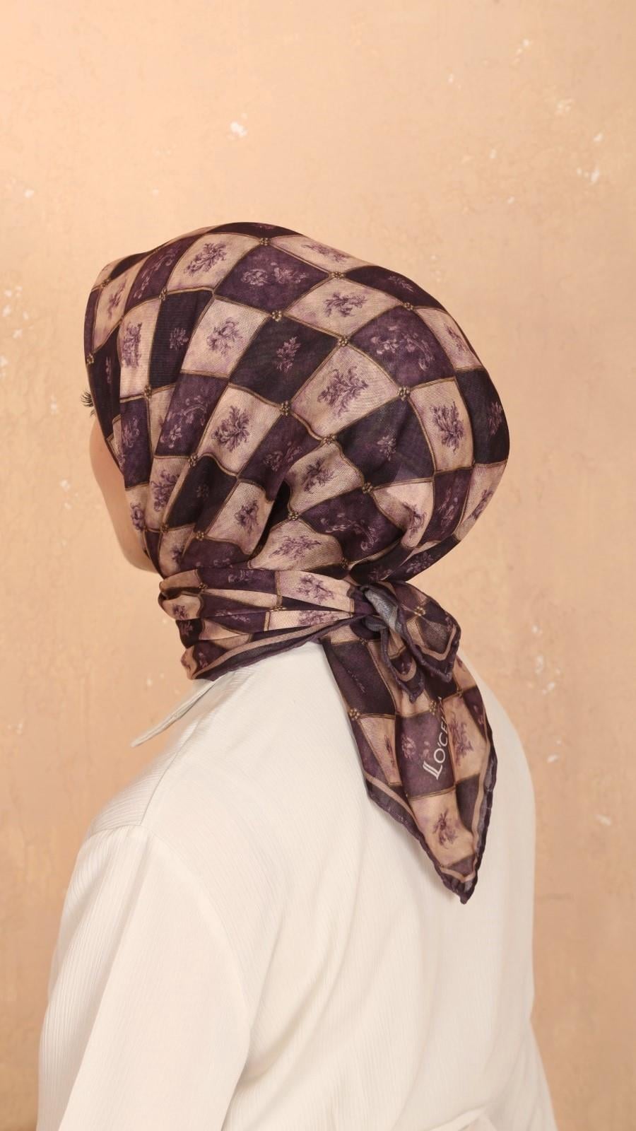 Locella Soft Pamuk Eşarp Mor