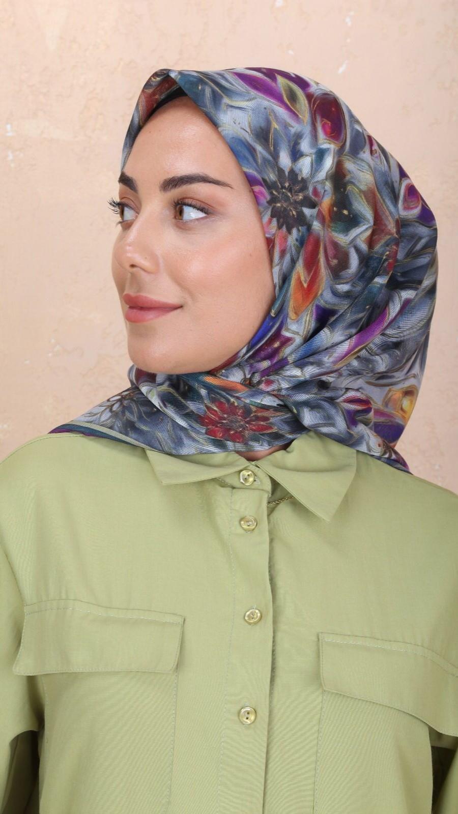 Locella Soft Pamuk Eşarp Gri-7