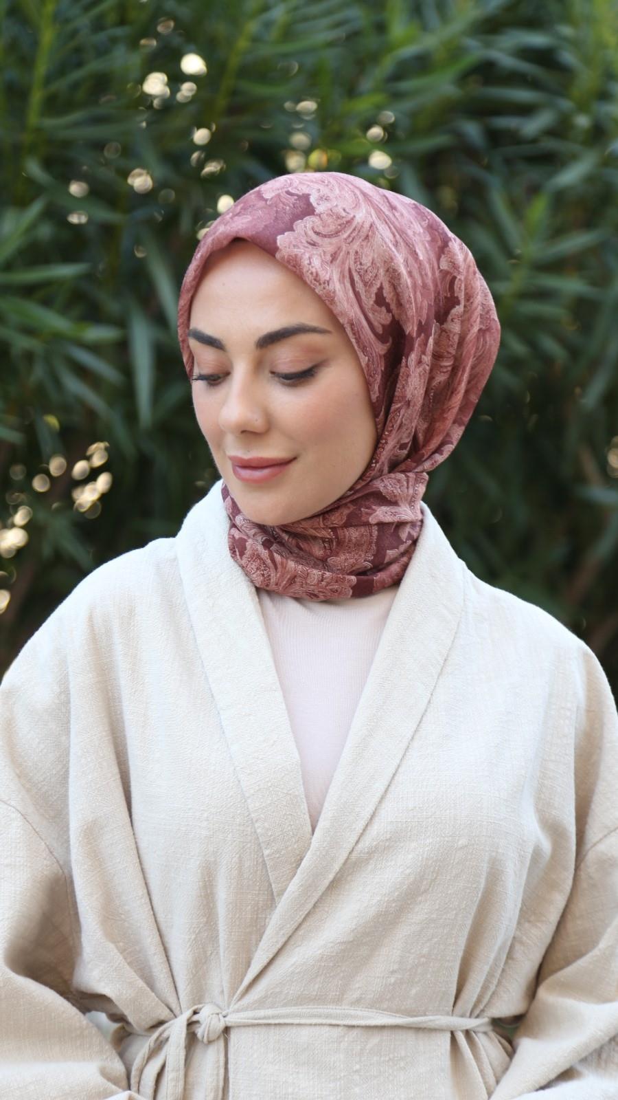 Locella Soft Pamuk Eşarp Kiremit-9