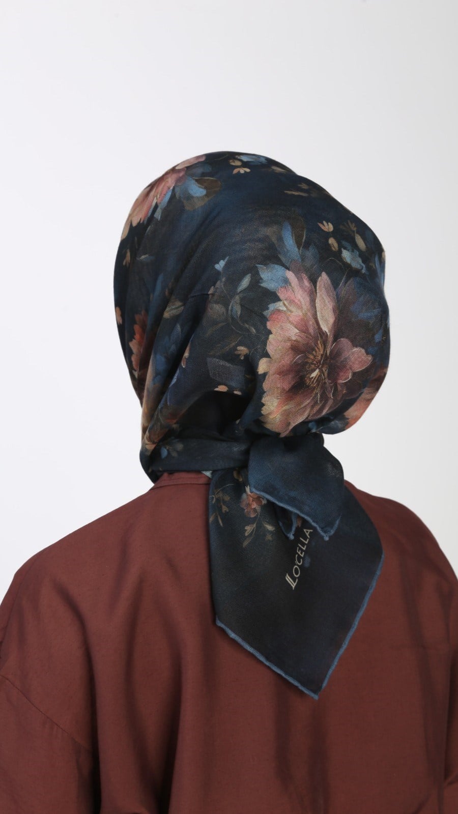 Locella Soft Pamuk Eşarp Lacivert