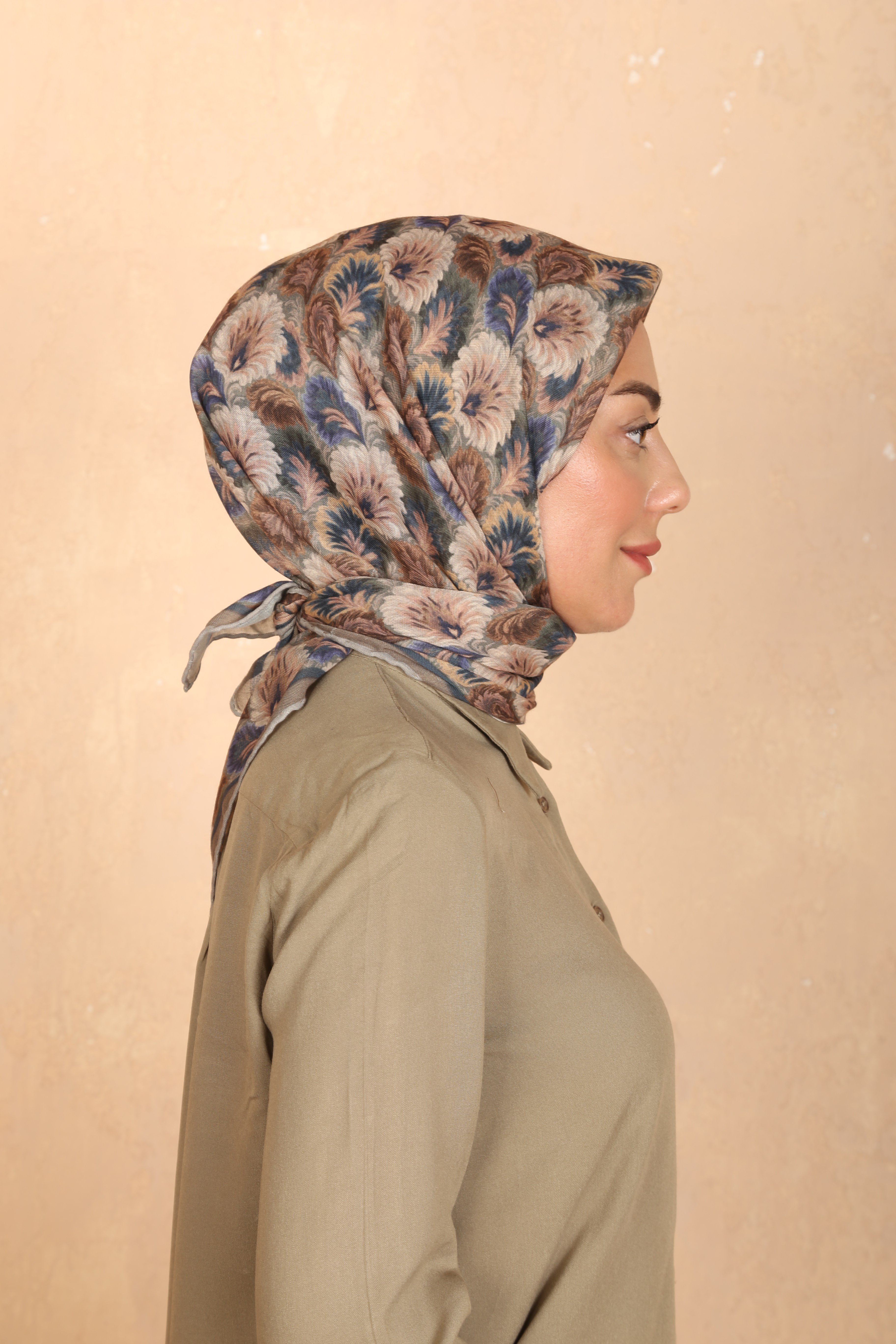 Locella Soft Pamuk Eşarp Zeytin Yeşili