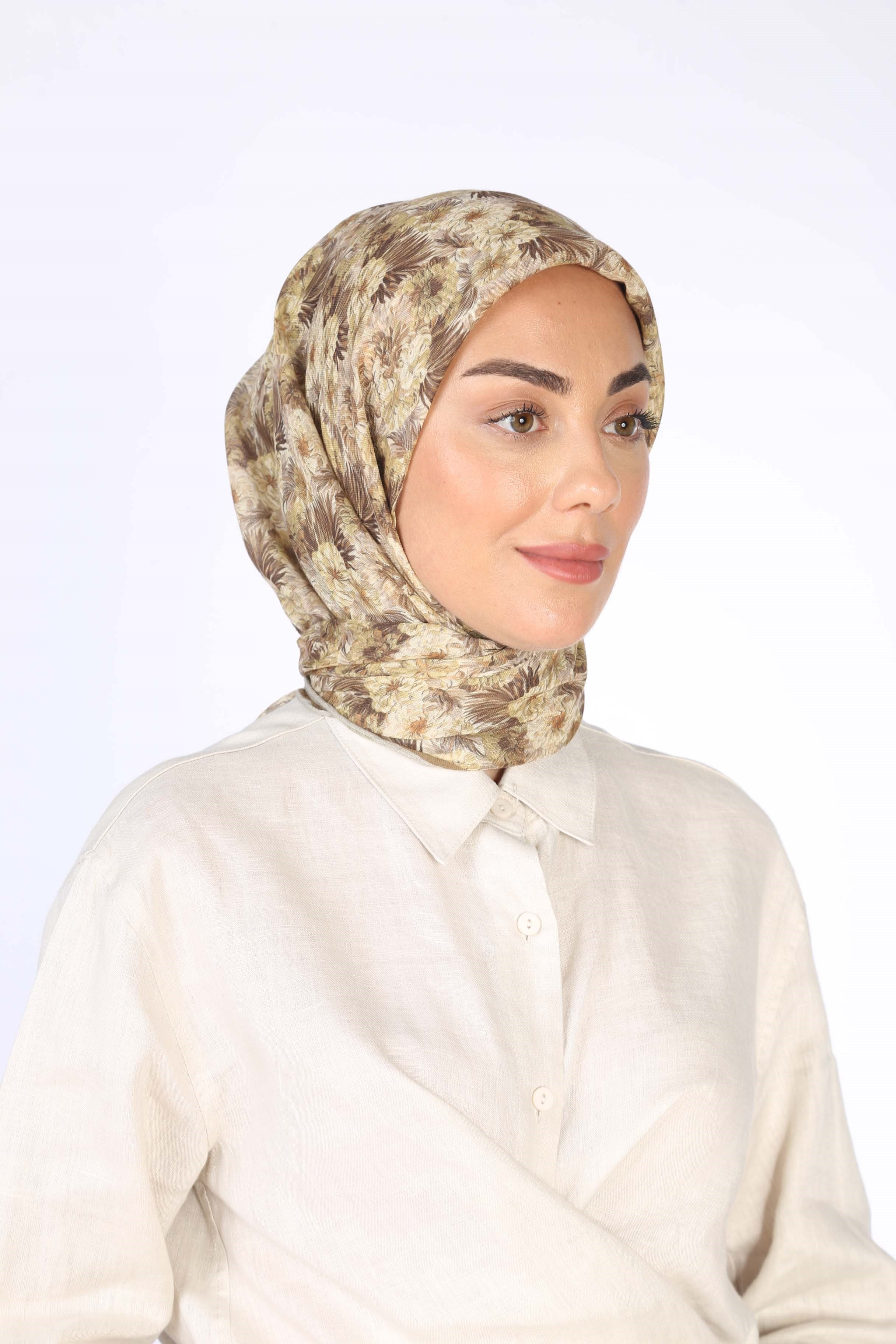 Locella Soft Pamuk Eşarp Yağ Yeşili