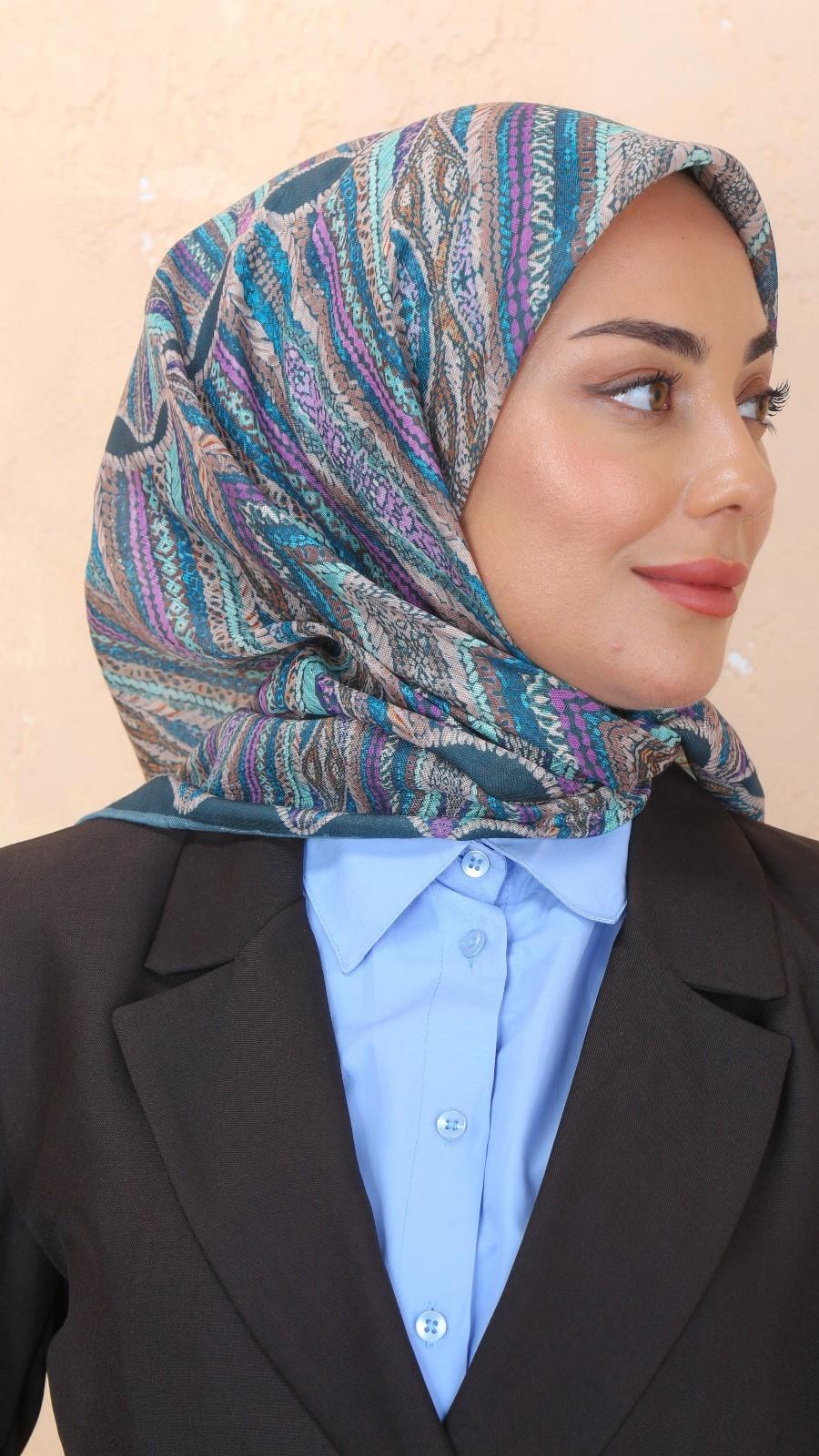 Locella Soft Pamuk Eşarp Zümrüt Yeşili-5