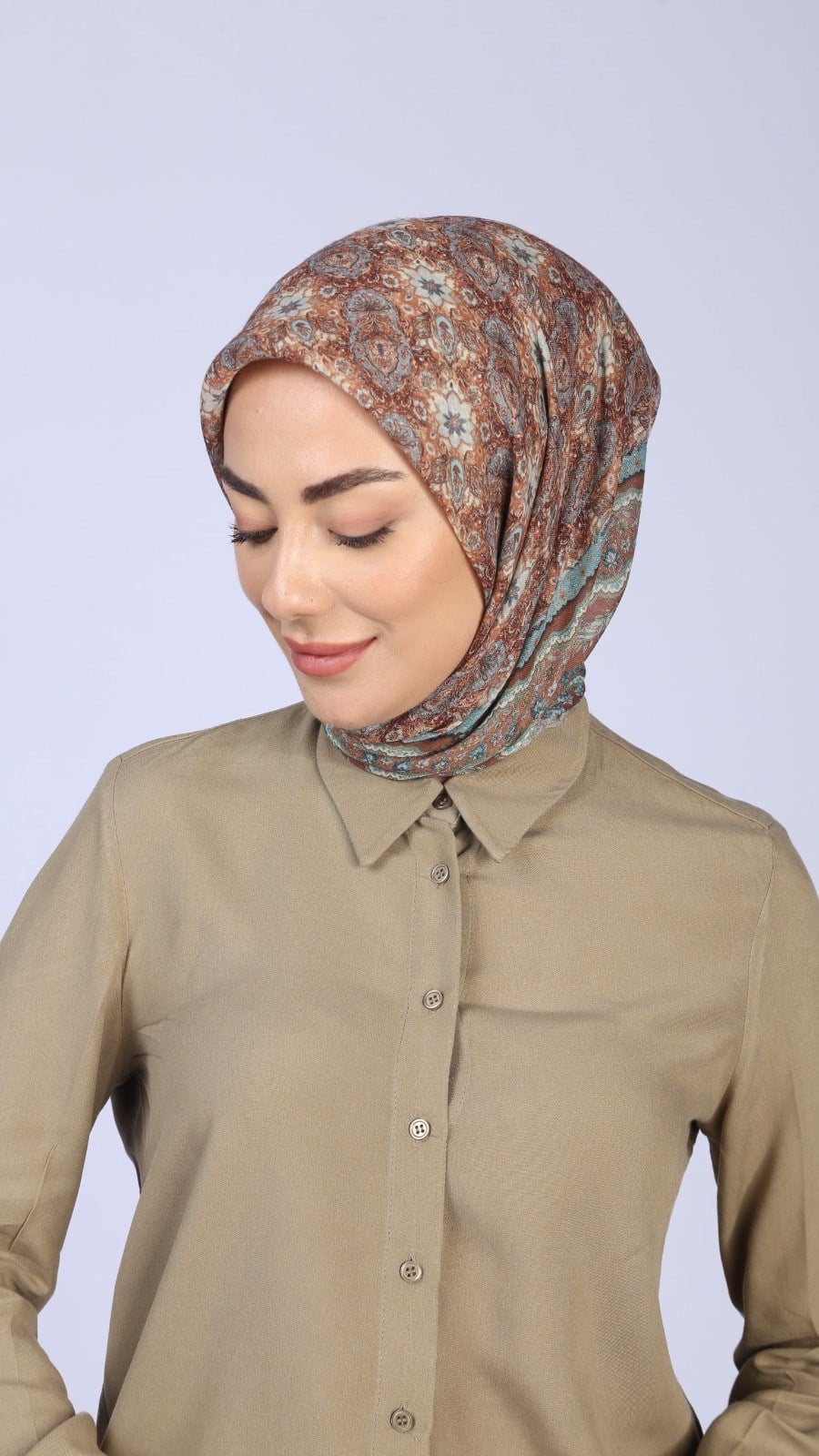 Locella Soft Pamuk Eşarp Taba