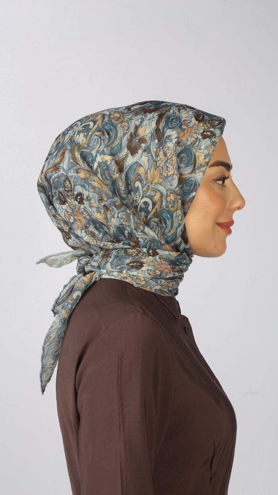 Locella Soft Pamuk Eşarp Mavi