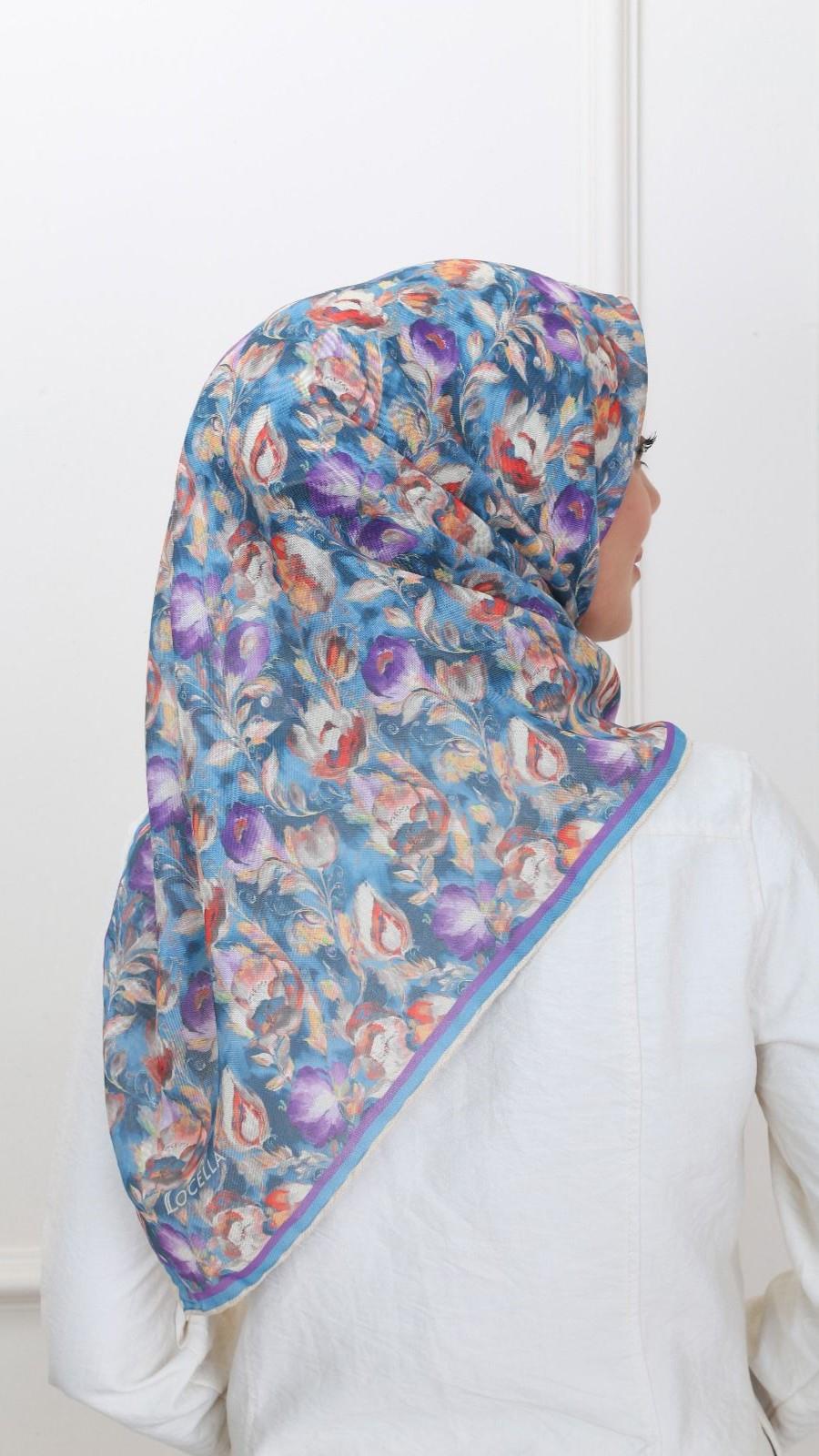 Locella Soft Pamuk Eşarp Turkuaz-4