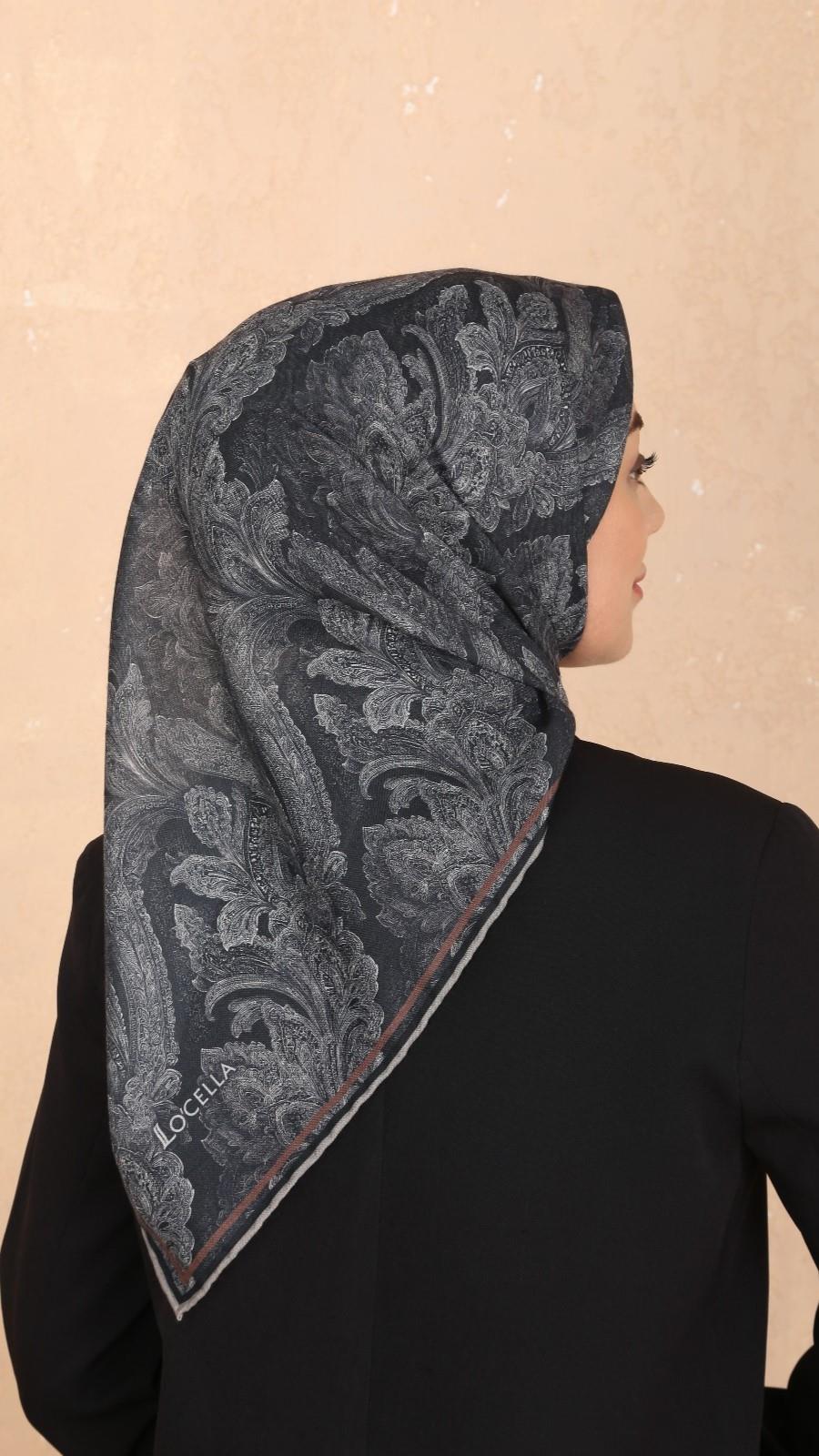 Locella Soft Pamuk Eşarp Siyah-15