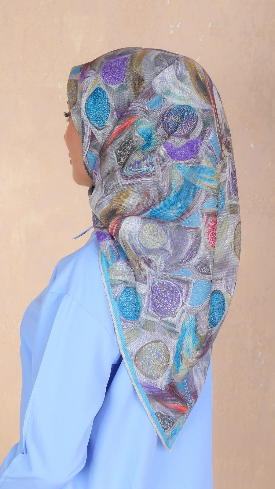 Locella Soft Pamuk Eşarp Turkuaz-7