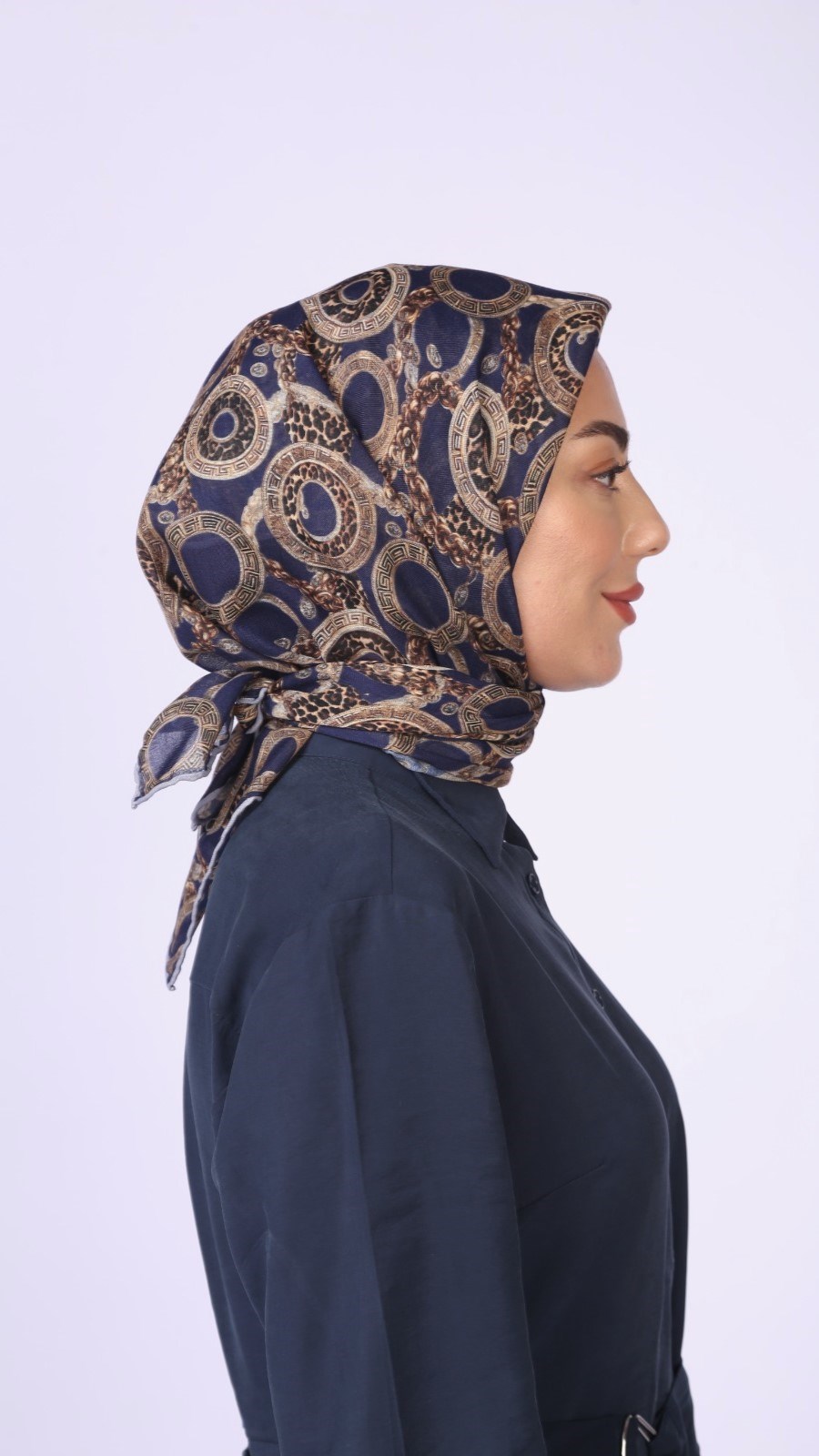 Locella Soft Pamuk Eşarp Lacivert