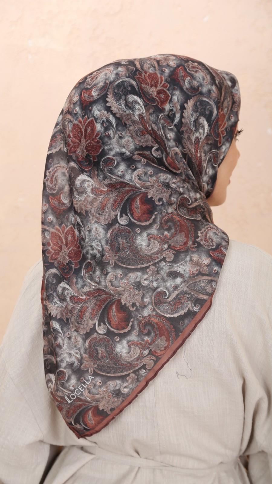 Locella Soft Pamuk Eşarp Kiremit-9