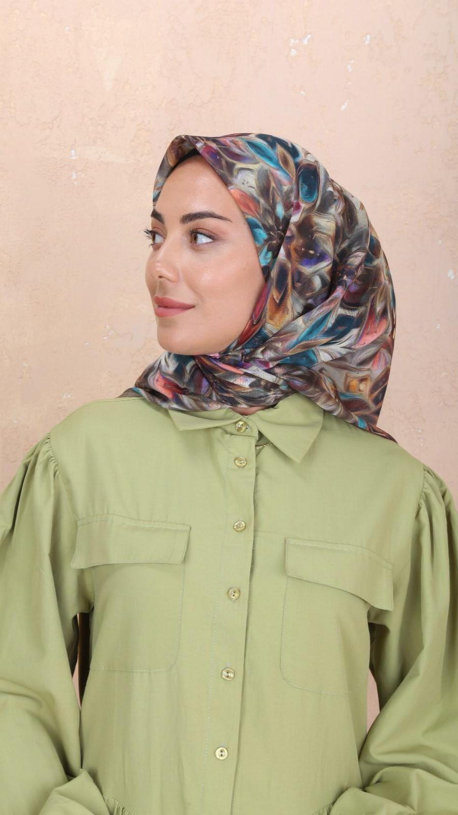 Locella Soft Pamuk Eşarp Yeşil-4