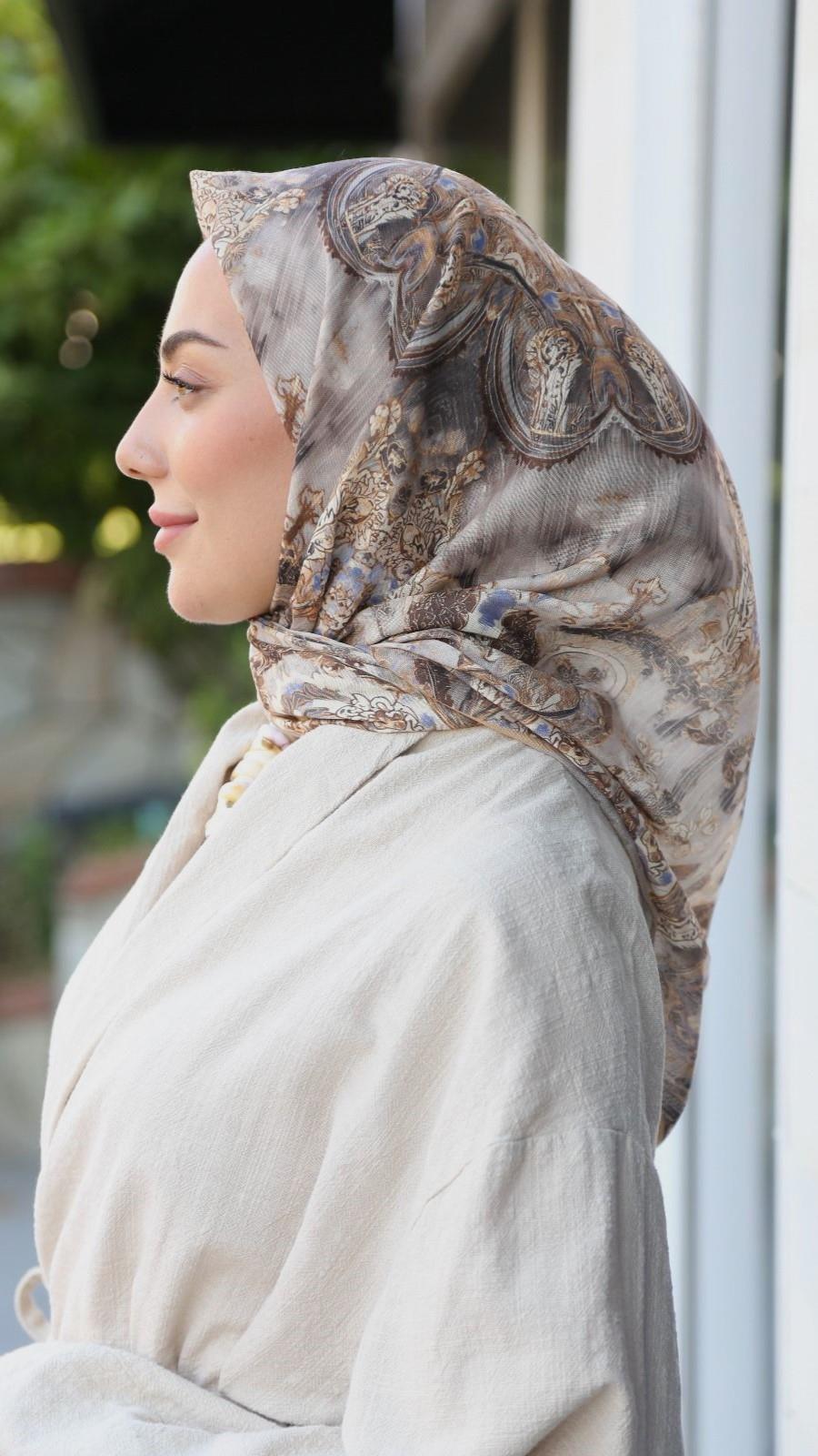 Locella Soft Pamuk Eşarp Bej-10