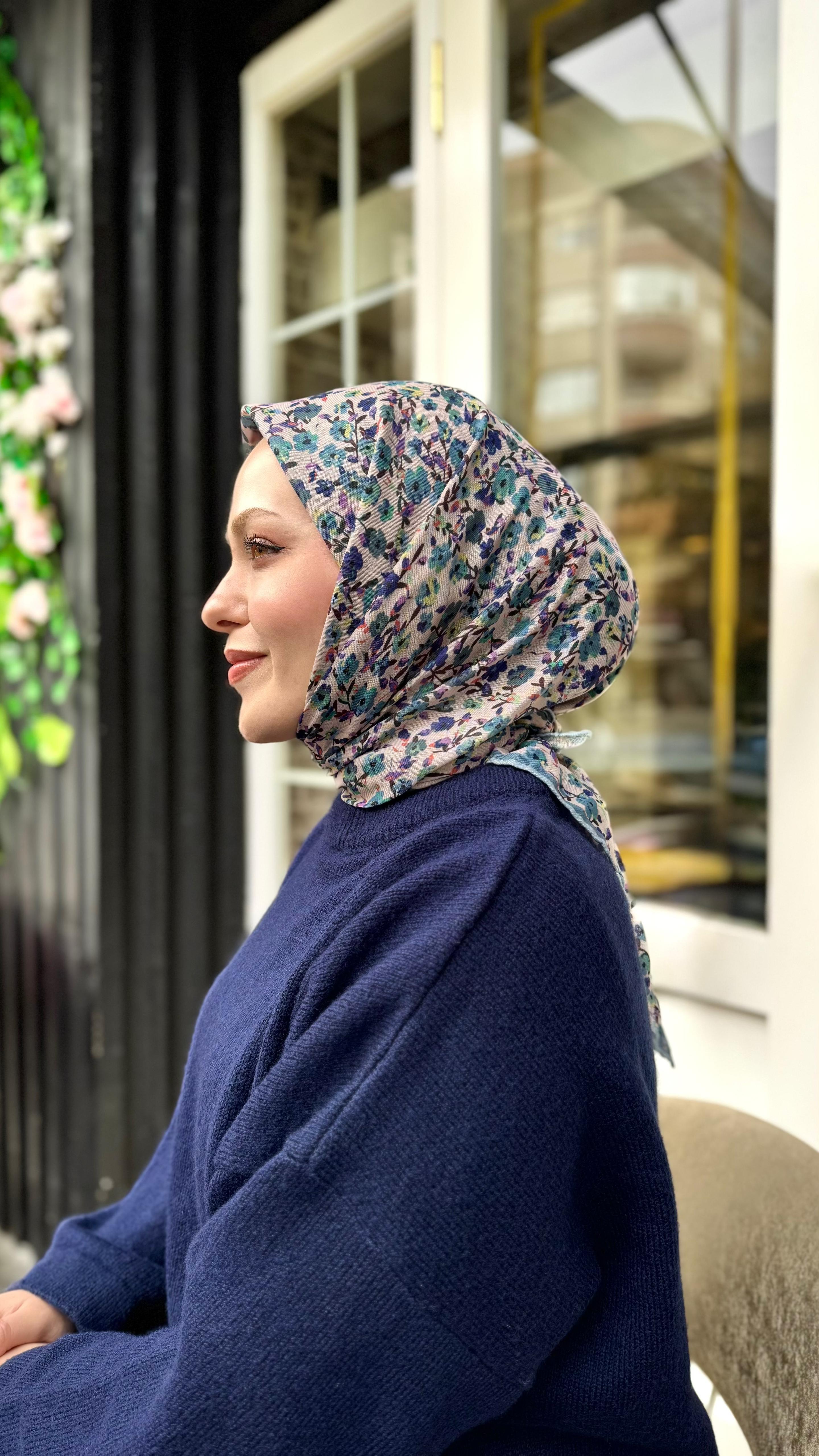 Locella Soft Pamuk Eşarp Turkuaz-9