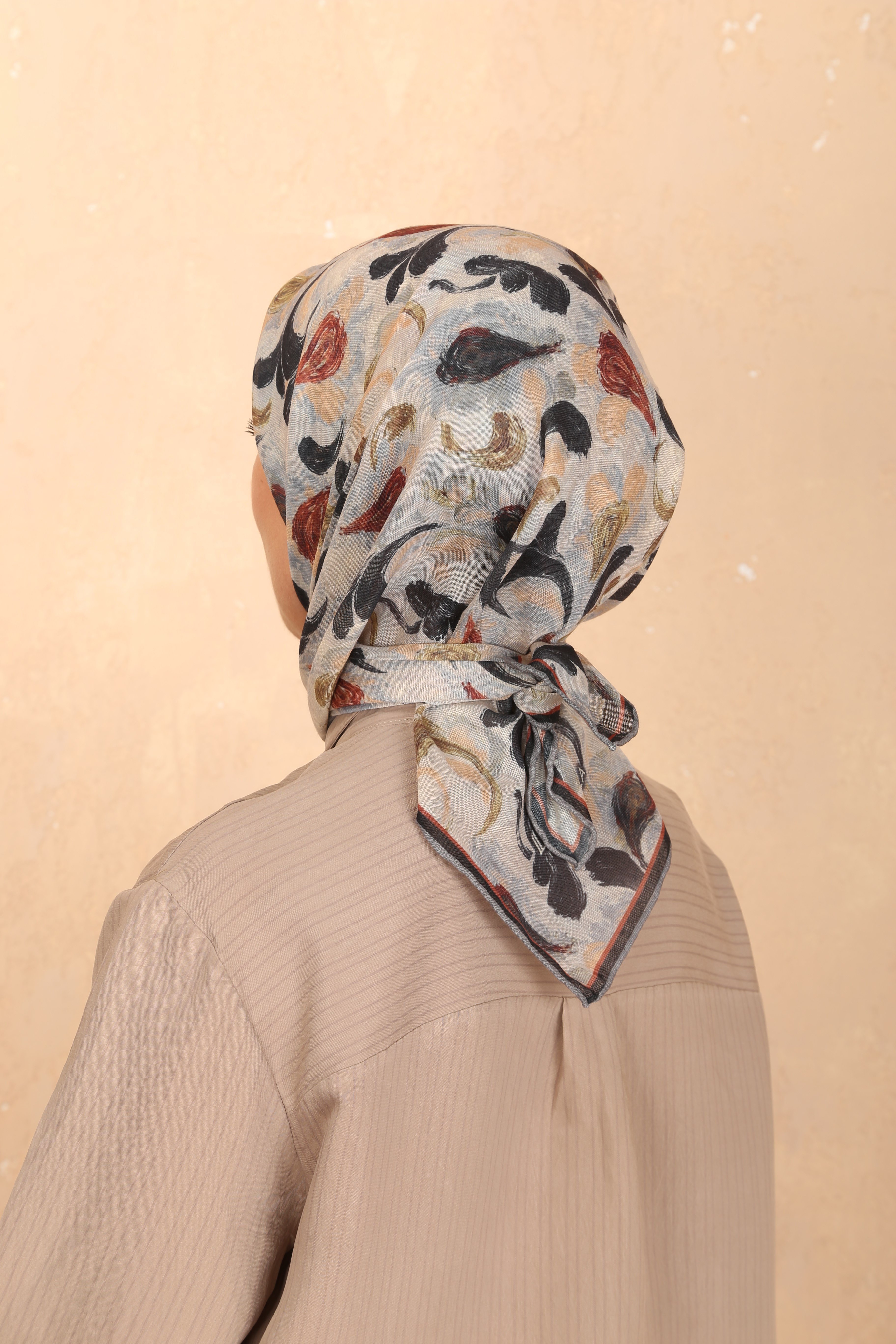 Locella Soft Pamuk Eşarp Gri