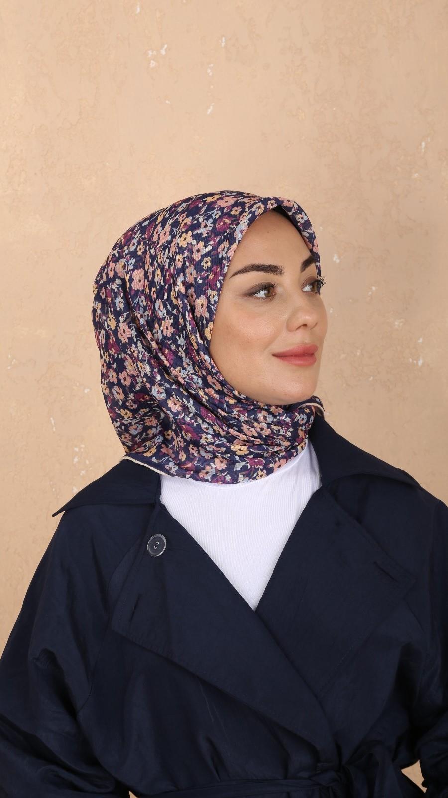 Locella Soft Pamuk Eşarp Morcivert-24