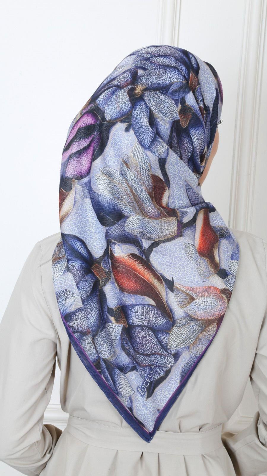 Locella Soft Pamuk Eşarp Lacivert-8