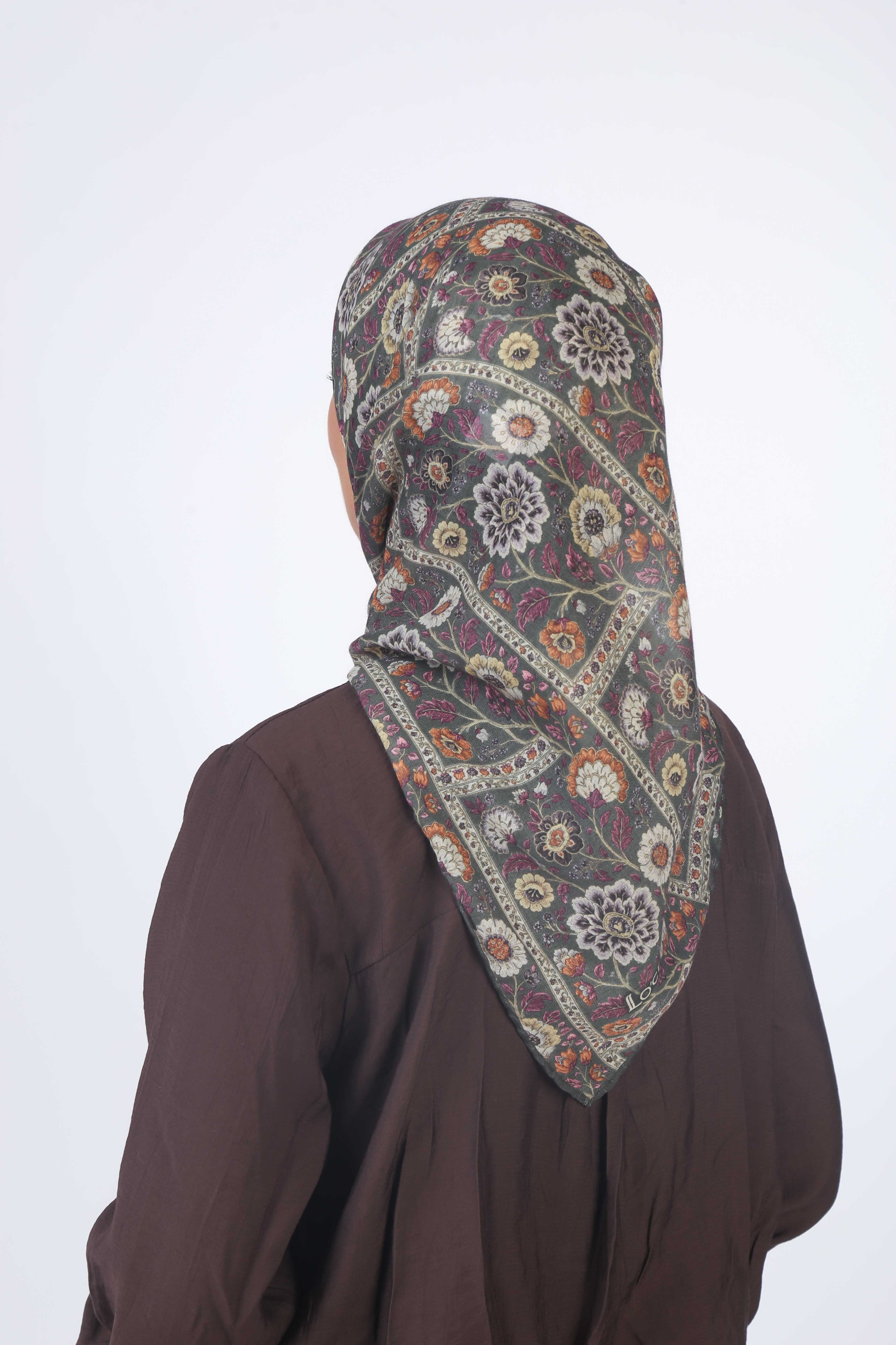Locella Soft Pamuk Eşarp Haki Yeşili