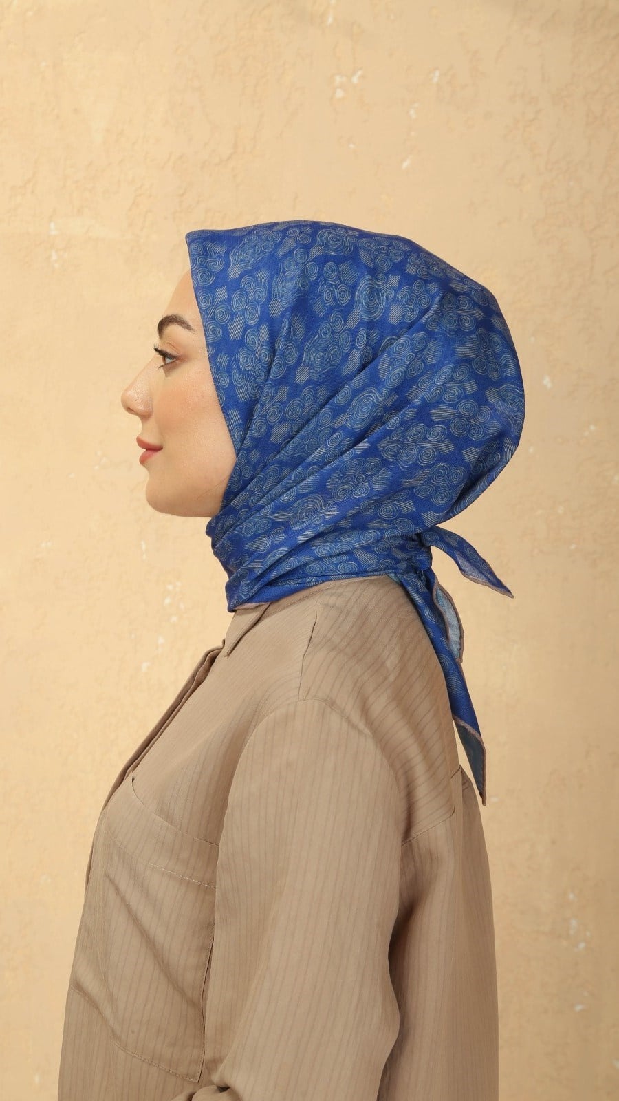 Locella Soft Pamuk Eşarp Saks Mavisi