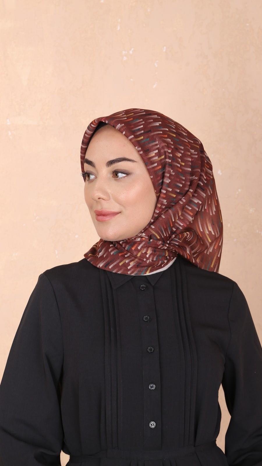 Locella Soft Pamuk Eşarp Kiremit-9