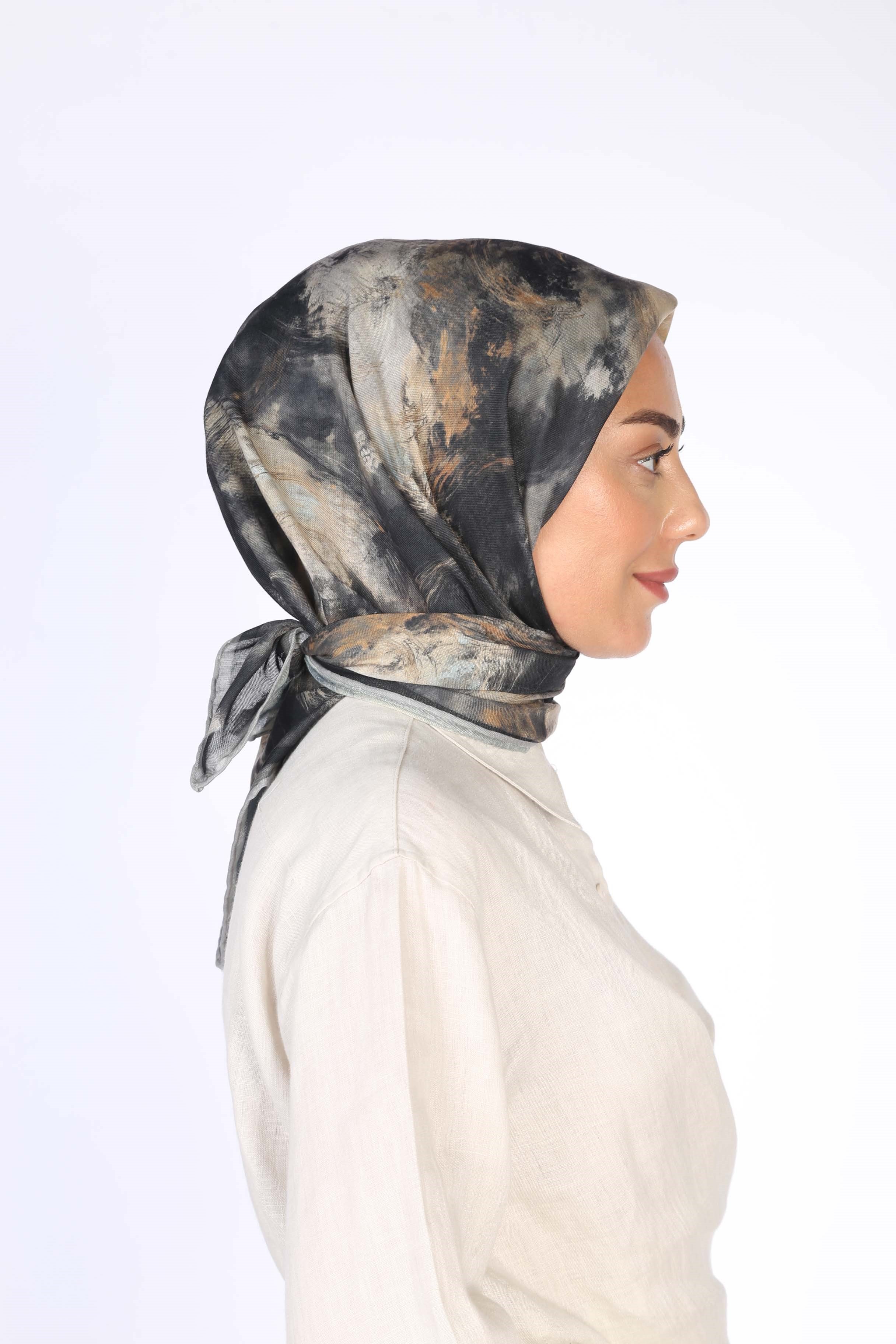 Locella Soft Pamuk Eşarp Gri