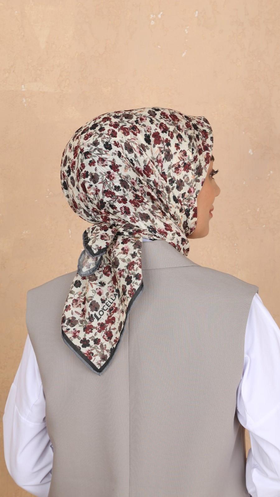 Locella Soft Pamuk Eşarp Krem-26