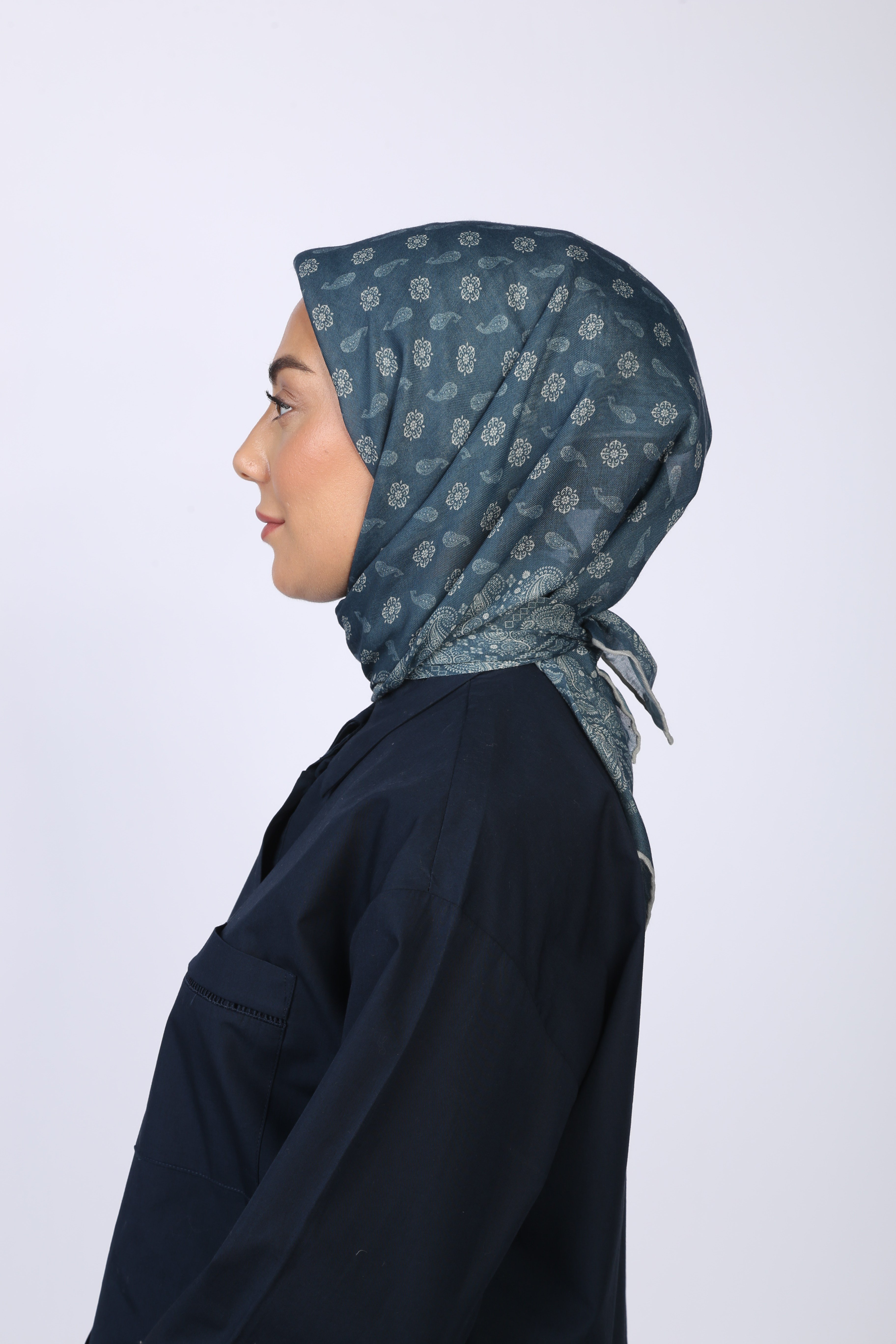 Locella Soft Pamuk Eşarp Petrol Mavisi