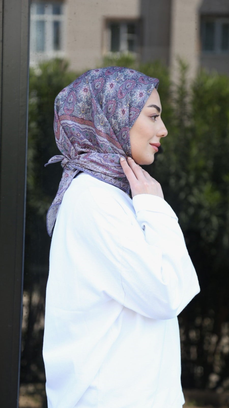 Locella Soft Pamuk Eşarp Lila