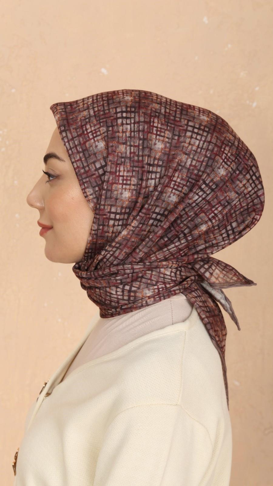 Locella Soft Pamuk Eşarp Bordo