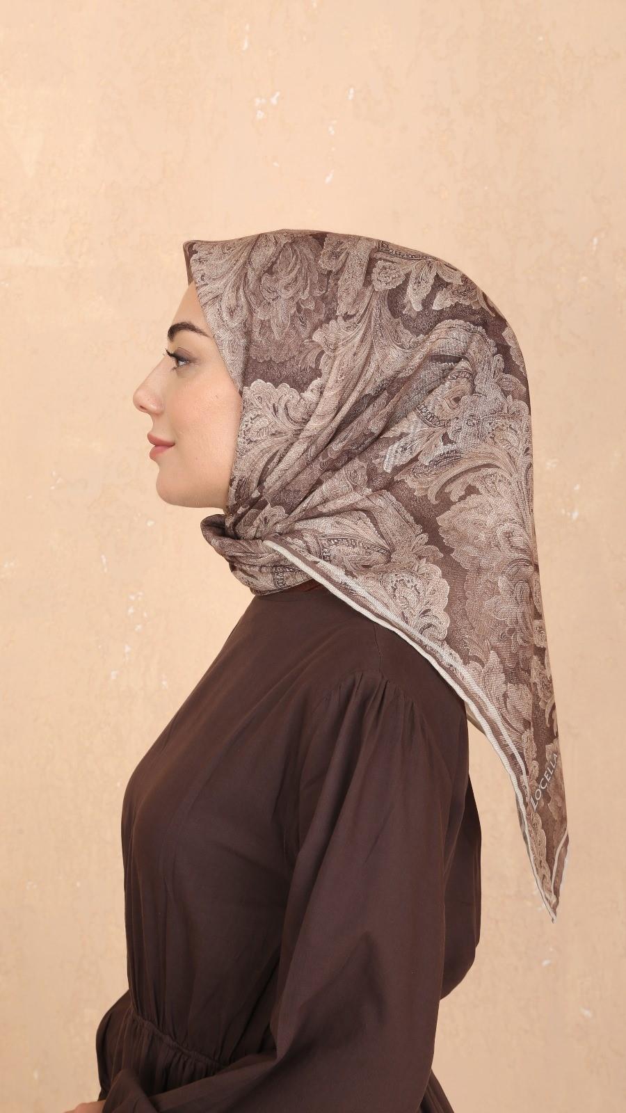 Locella Soft Pamuk Eşarp Sütlü Kahve-16