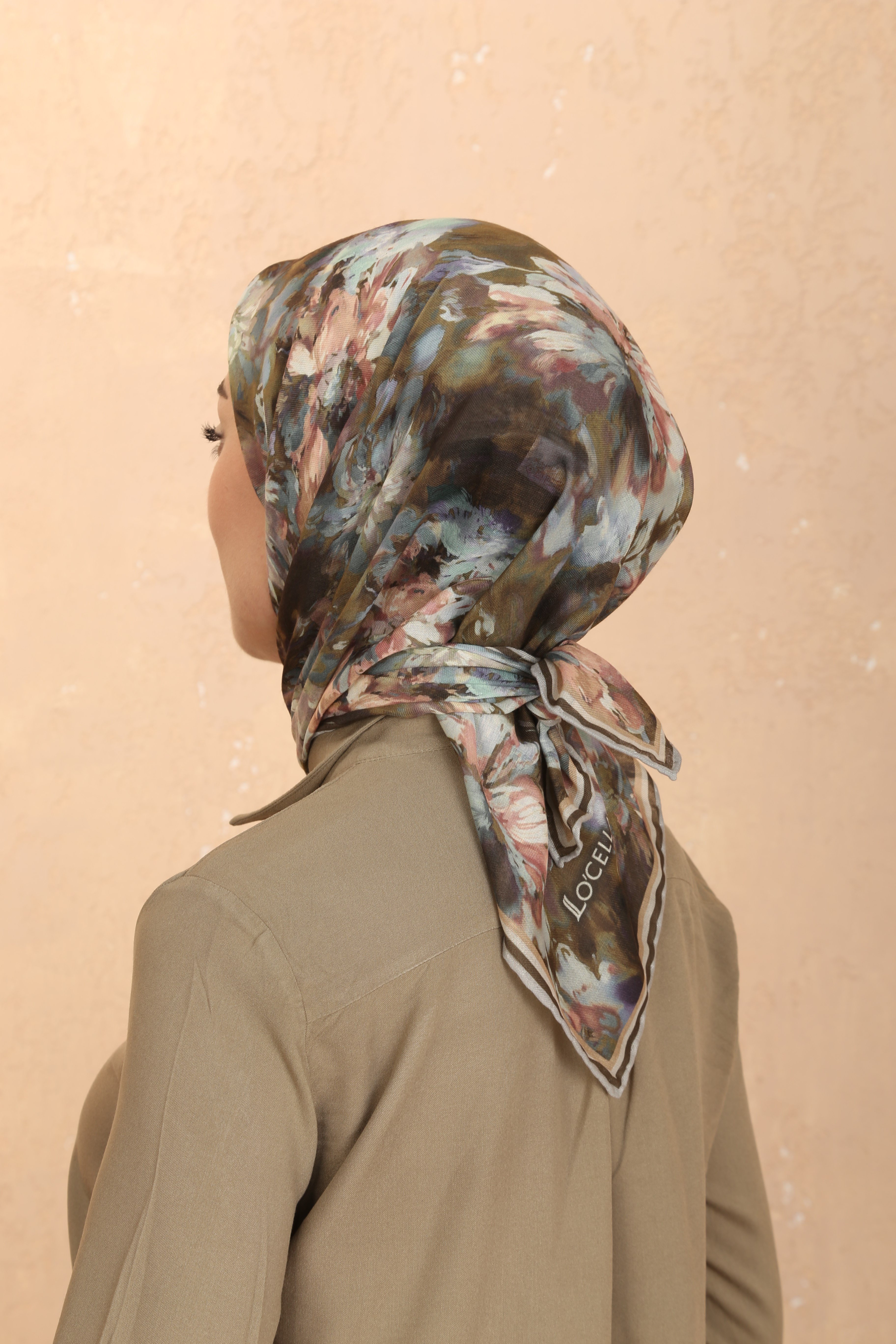 Locella Soft Pamuk Eşarp-Yeşil