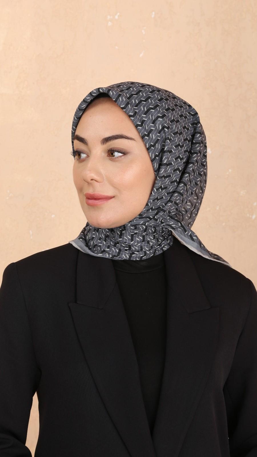 Locella Soft Pamuk Eşarp Gri-8